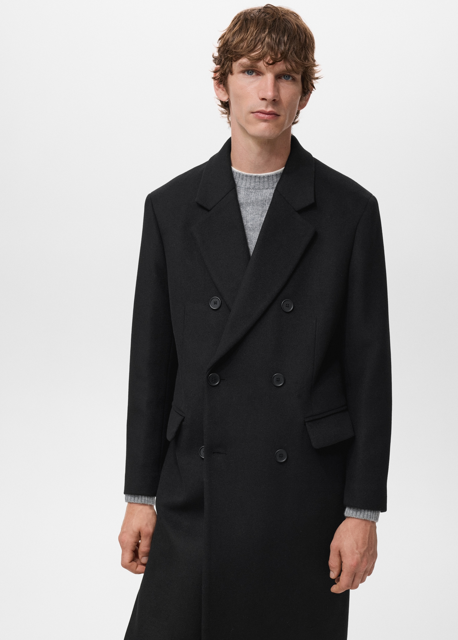 Manteau laine oversize Homme MANGO France métropolitaine