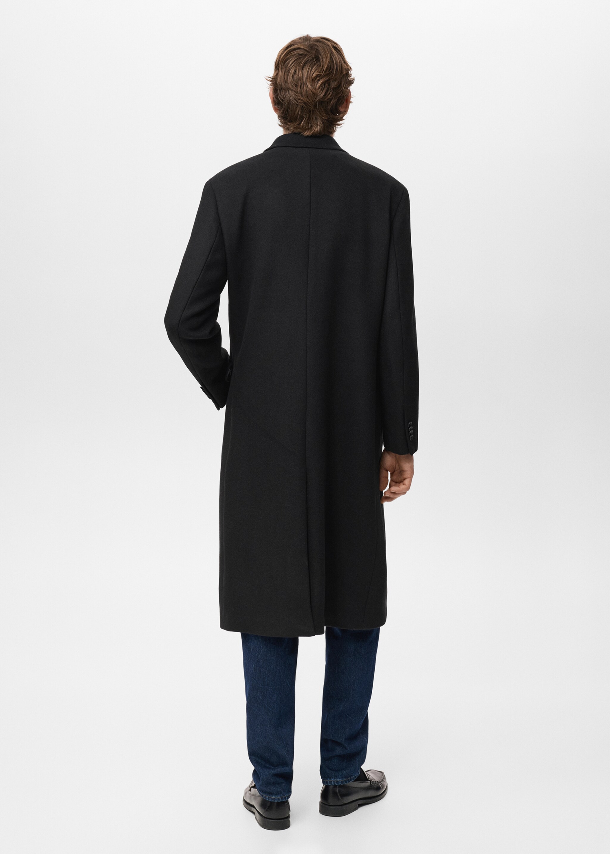 Oversize wool coat - Reverse of the article
