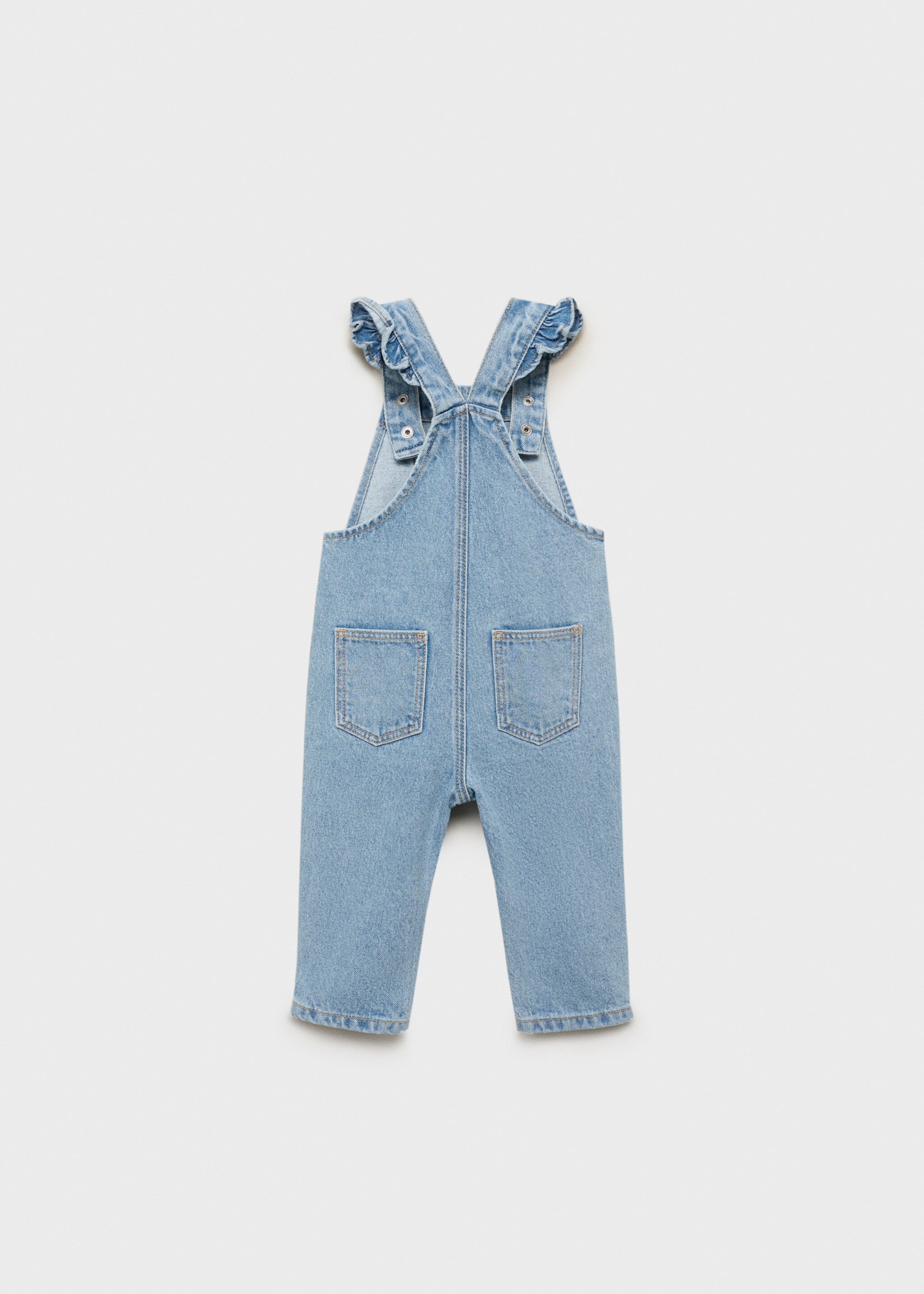 Frills denim dungarees - Reverse of the article