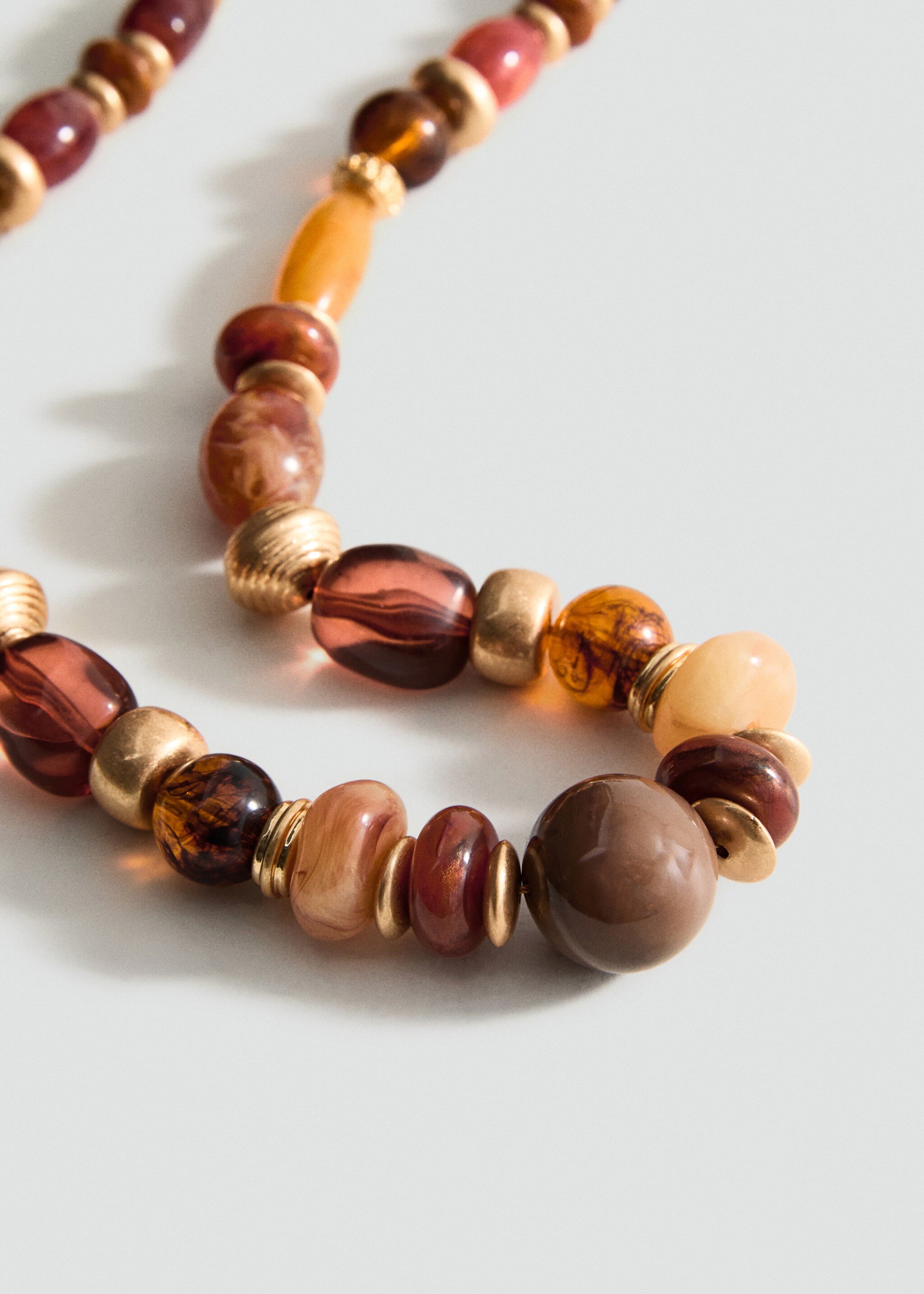 Combined beads necklace - Medium plane