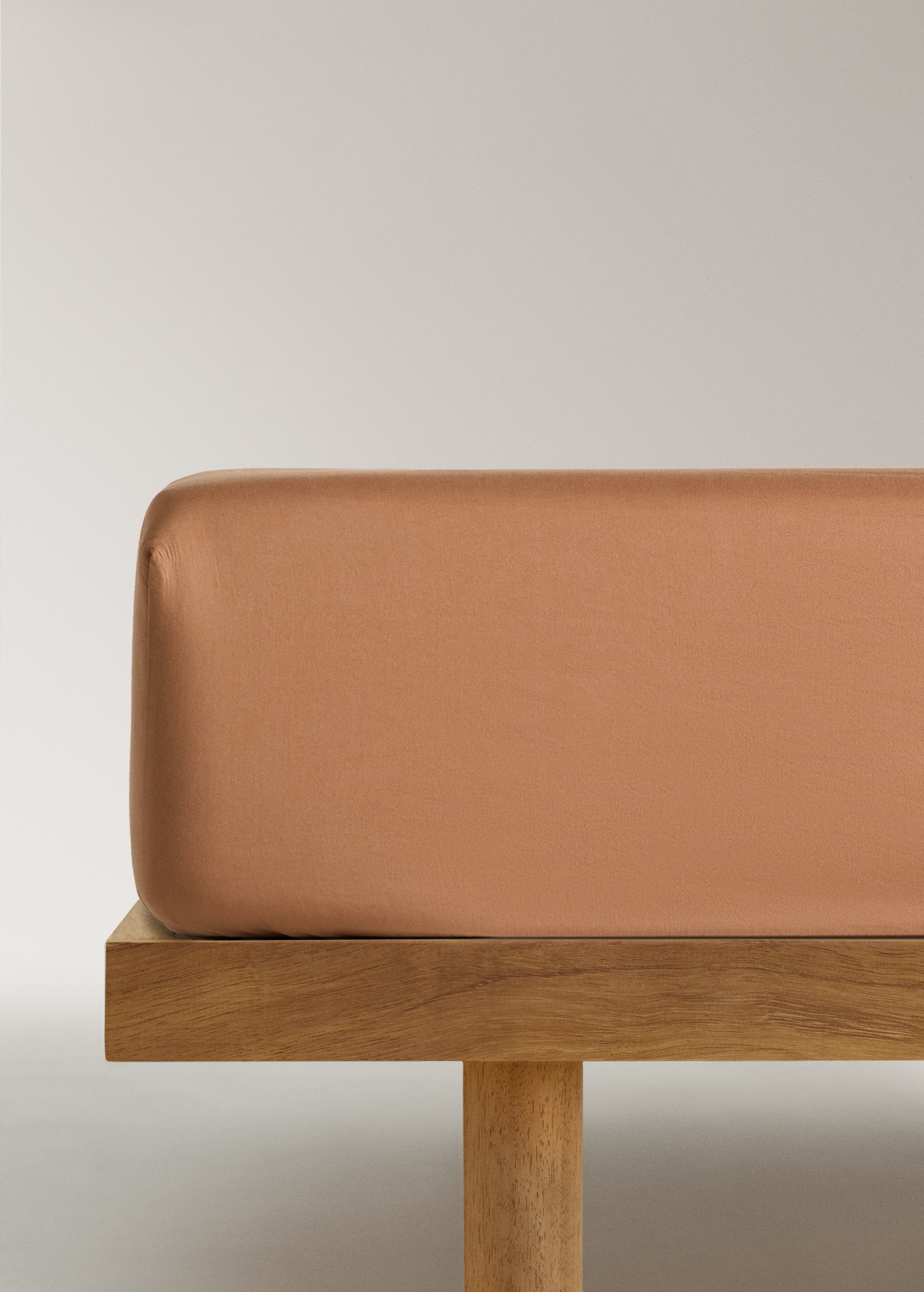 Drap-housse coton satin lavé lit 135 cm - Article sans modèle