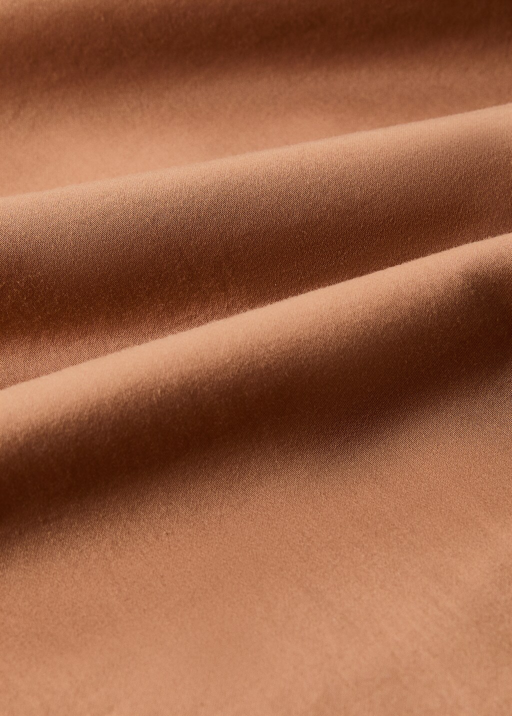 Washed cotton satin fitted sheet for 135 cm bed