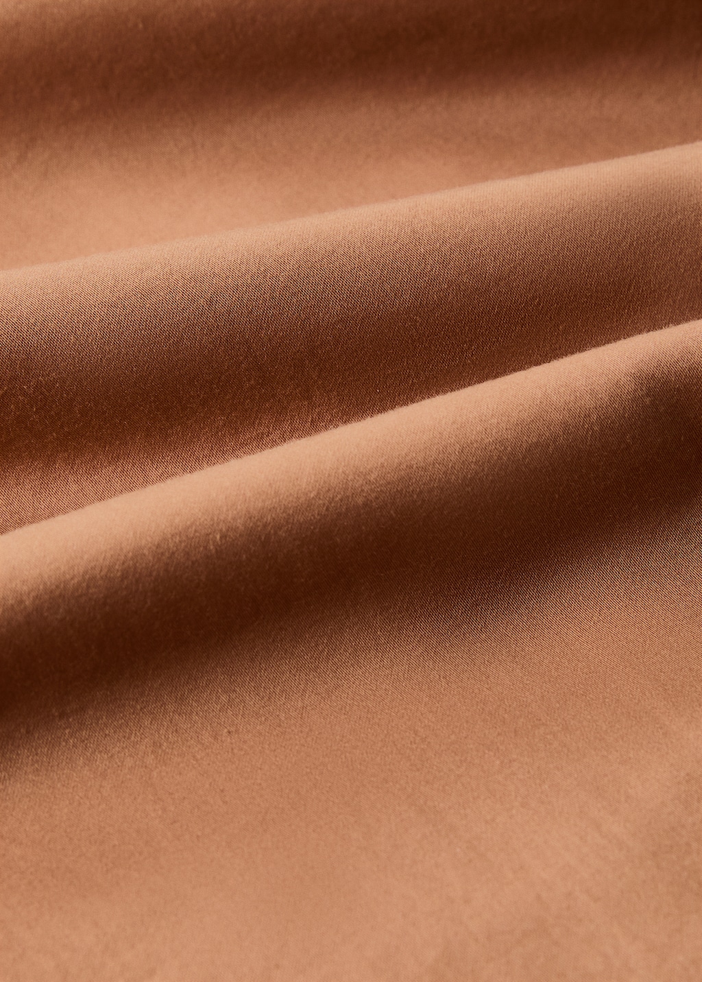 Washed cotton satin fitted sheet for 135 cm bed