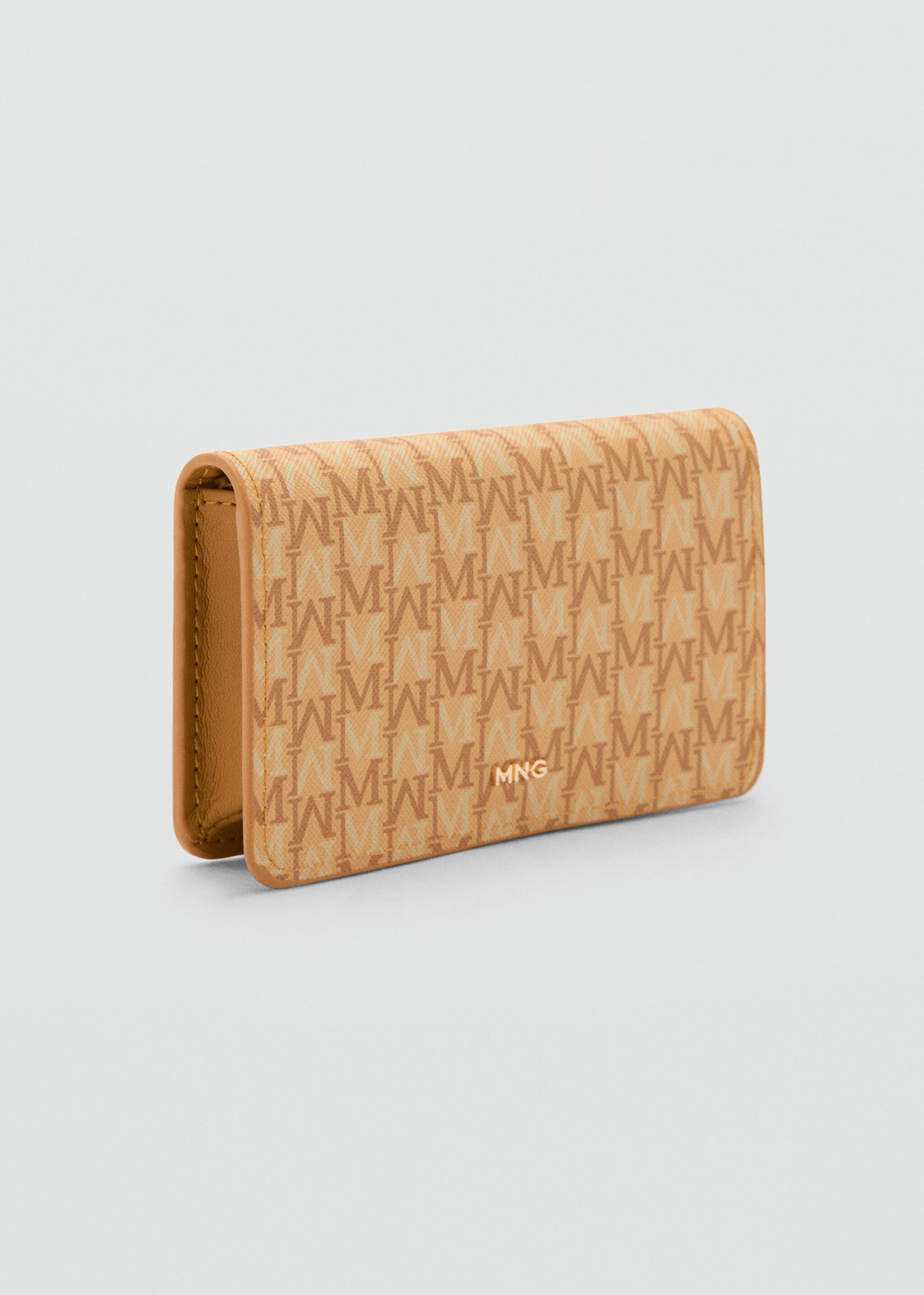 Wallet with printed logo and flap - Medium plane, Yellow. Ref: 17091533-00.