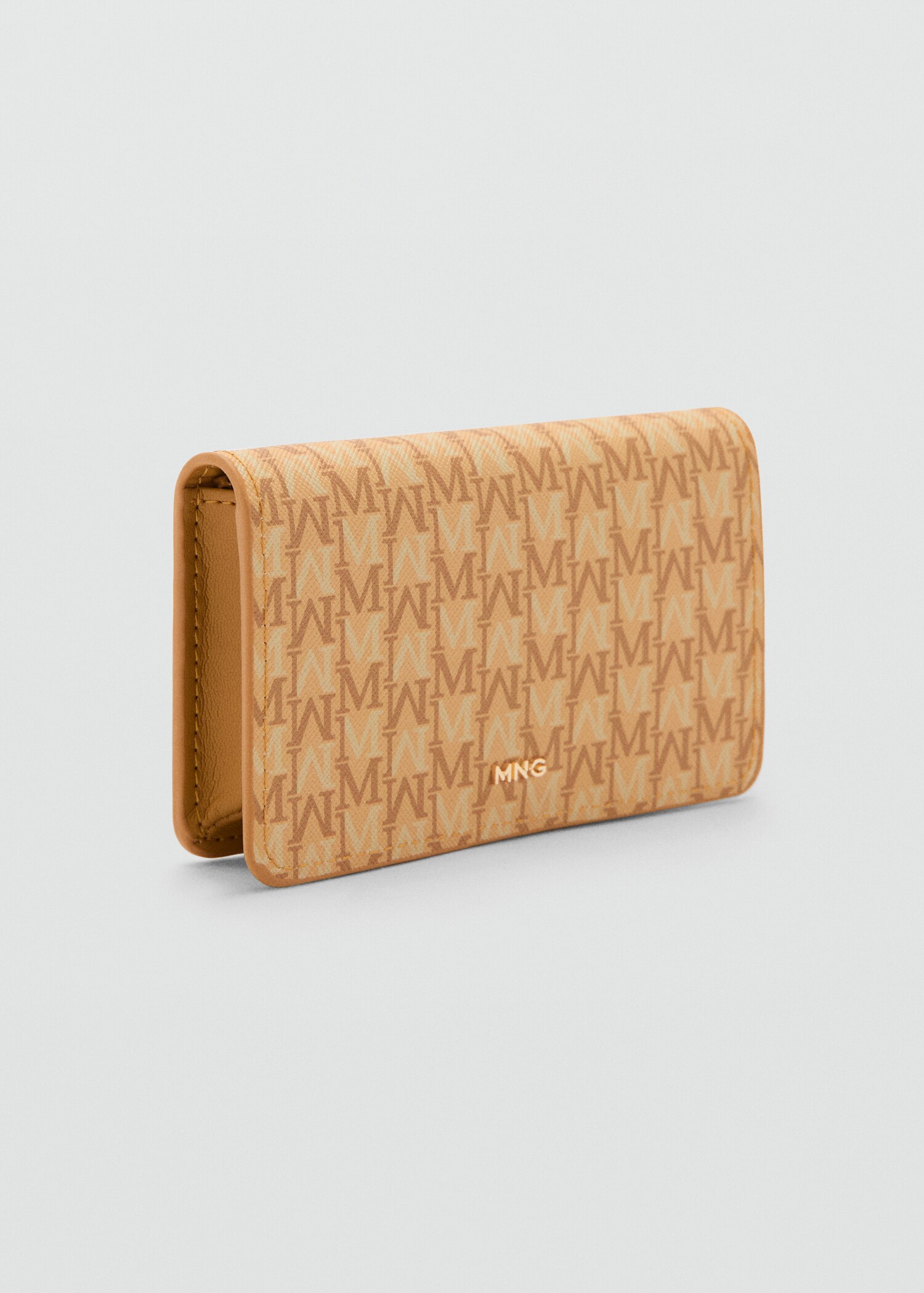 Wallet with printed logo and flap - Medium plane