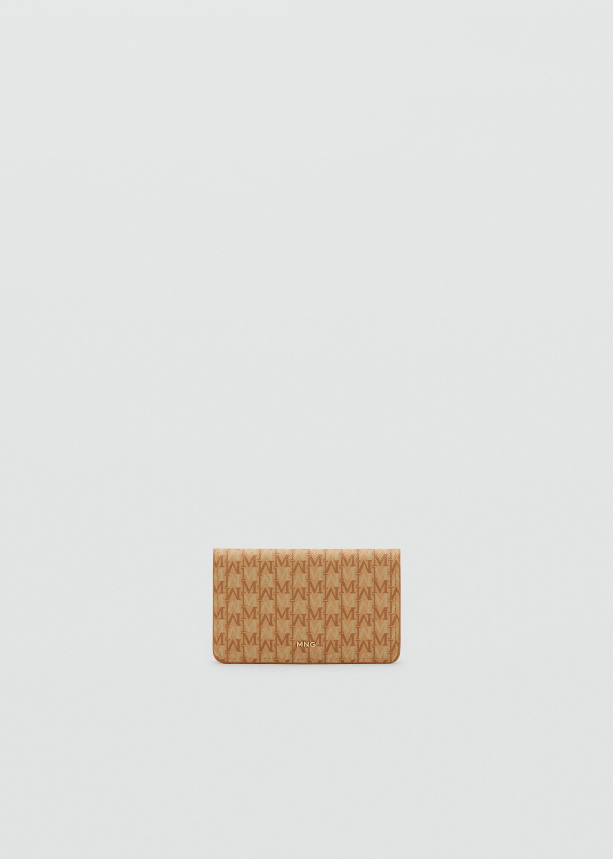 Wallet with printed logo and flap - Article without model, Yellow. Ref: 17091533-00.