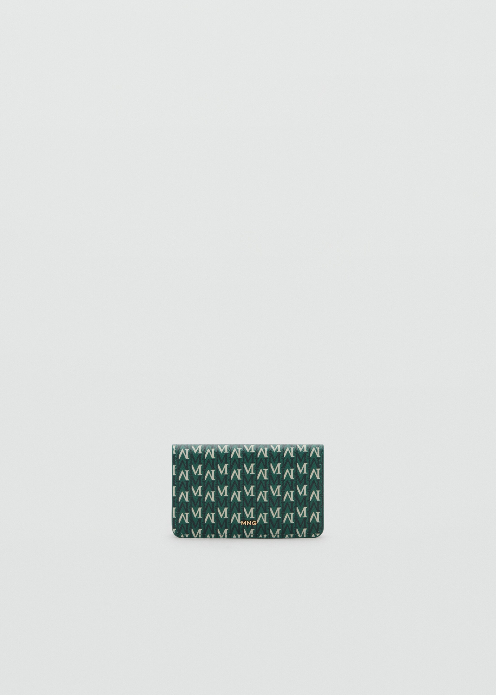 Wallet with printed logo and flap - Article without model, Green. Ref: 17091533-00.