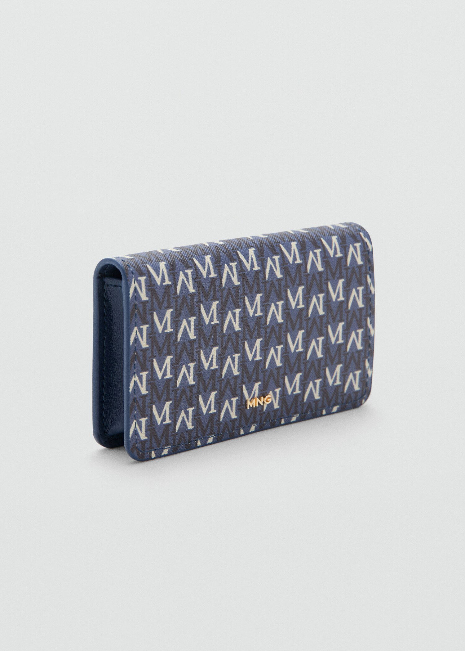 Wallet with printed logo and flap - Medium plane
