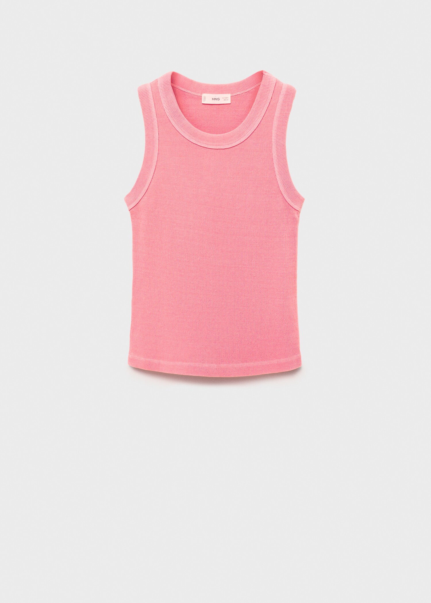 Ribbed cotton-blend top - Article without model