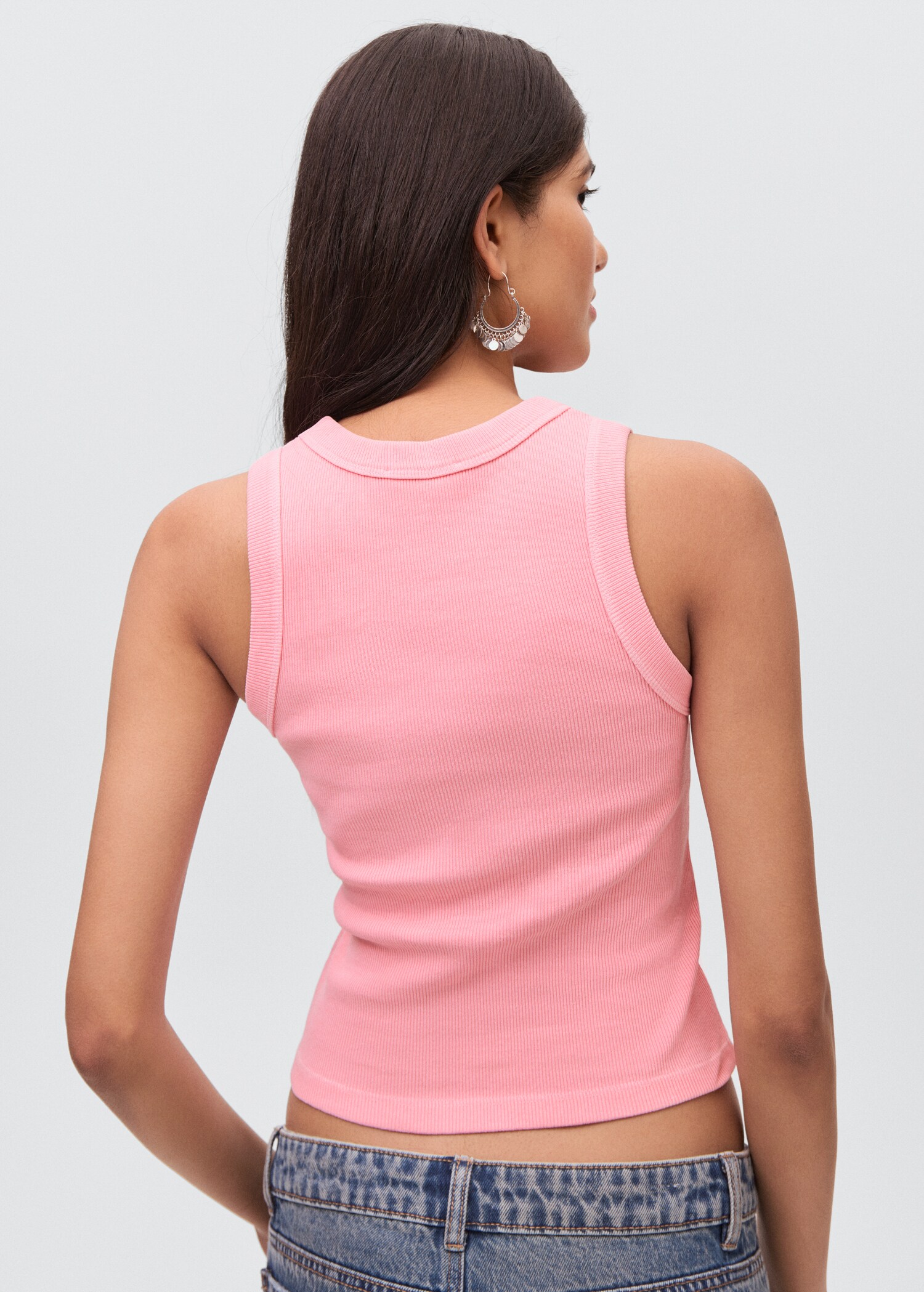 Ribbed cotton-blend top - Reverse of the article