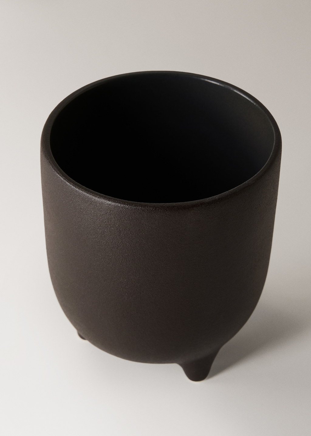 Small matte-finish stoneware planter