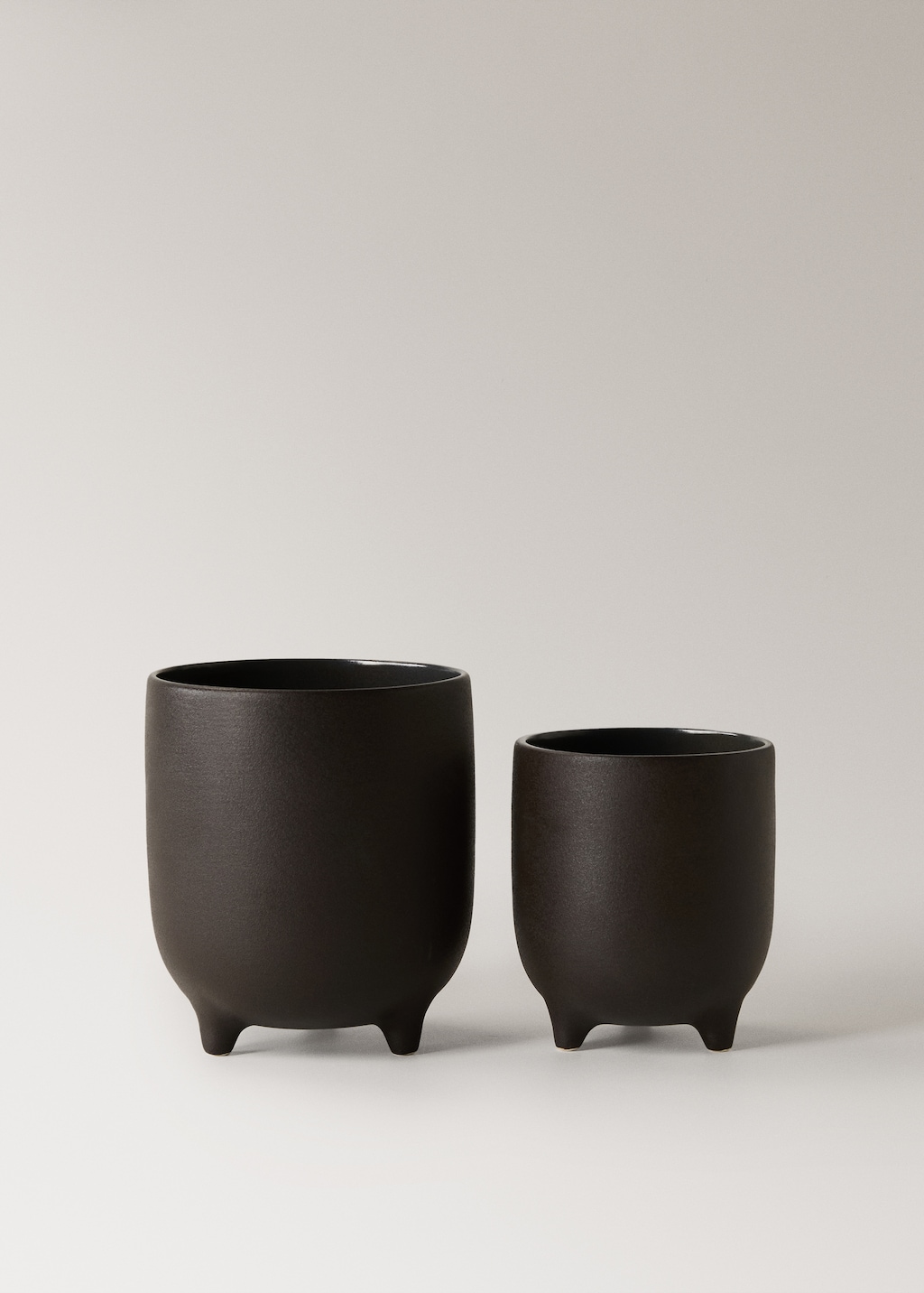 Small matte-finish stoneware planter