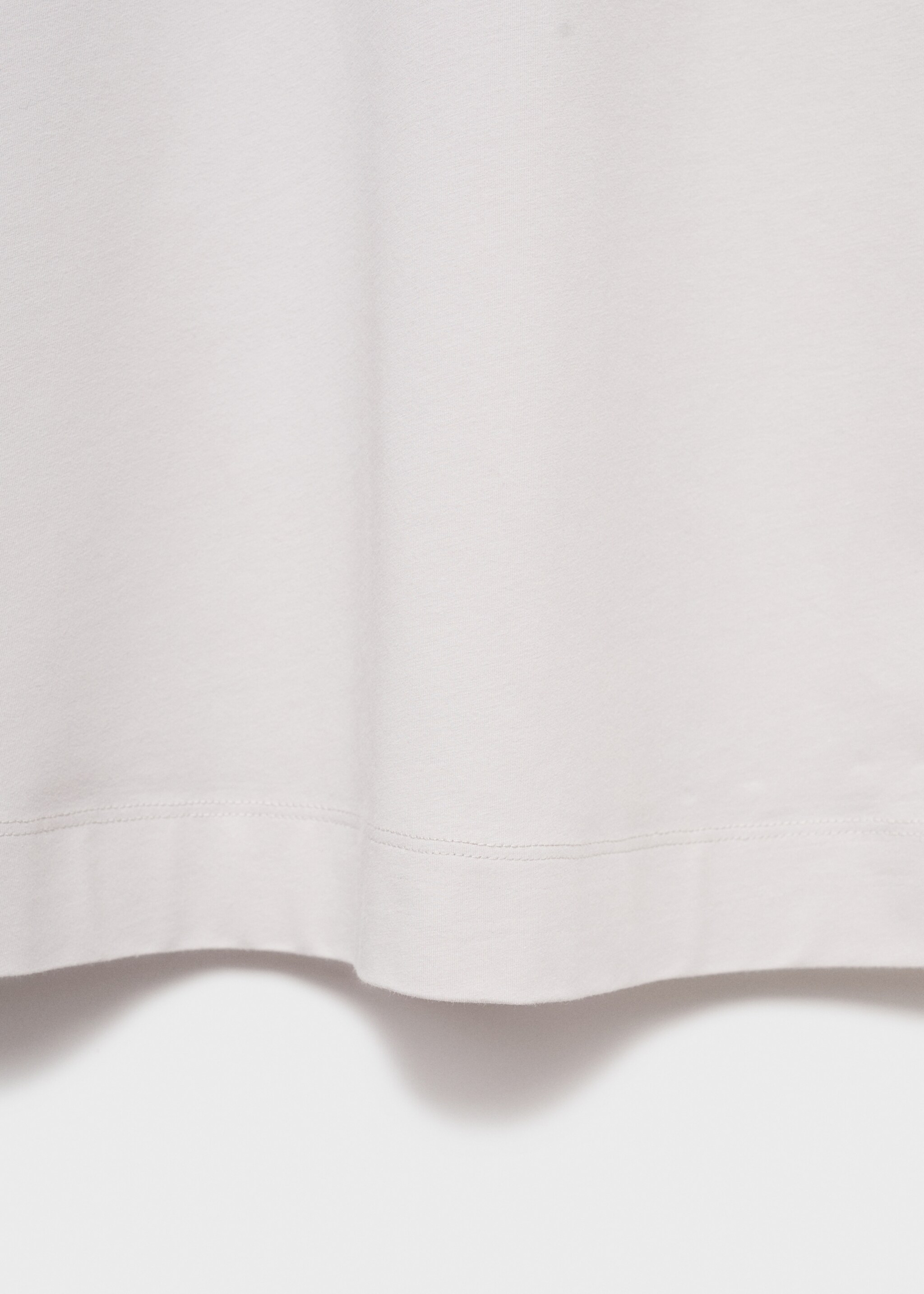 Fluid cotton nightdress with lace detailing - Details of the article 0, Light/Pastel Grey. Ref: 17091538-00.