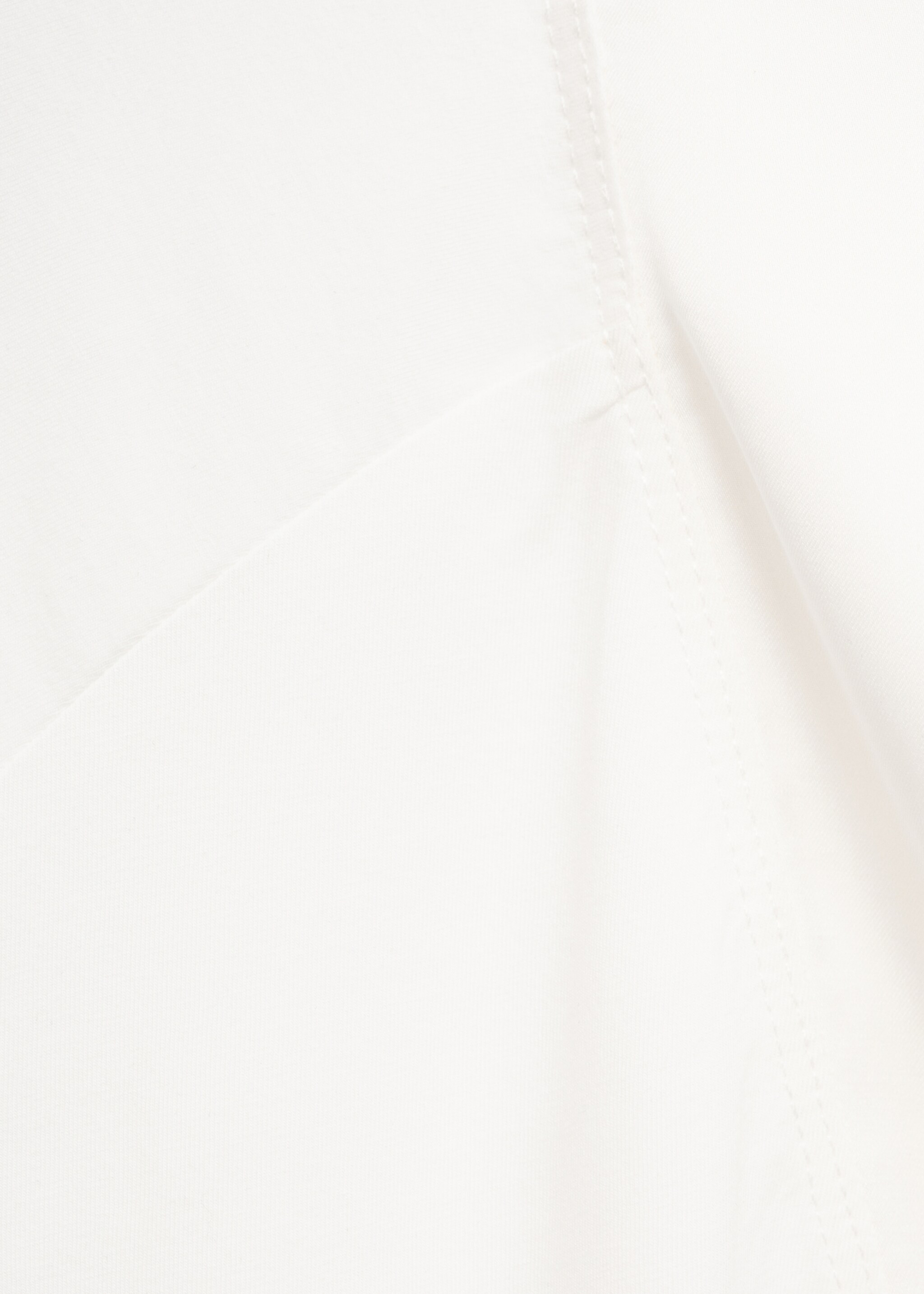 Cotton dressing gown with satin trim - Details of the article 0, White. Ref: 17091539-00.