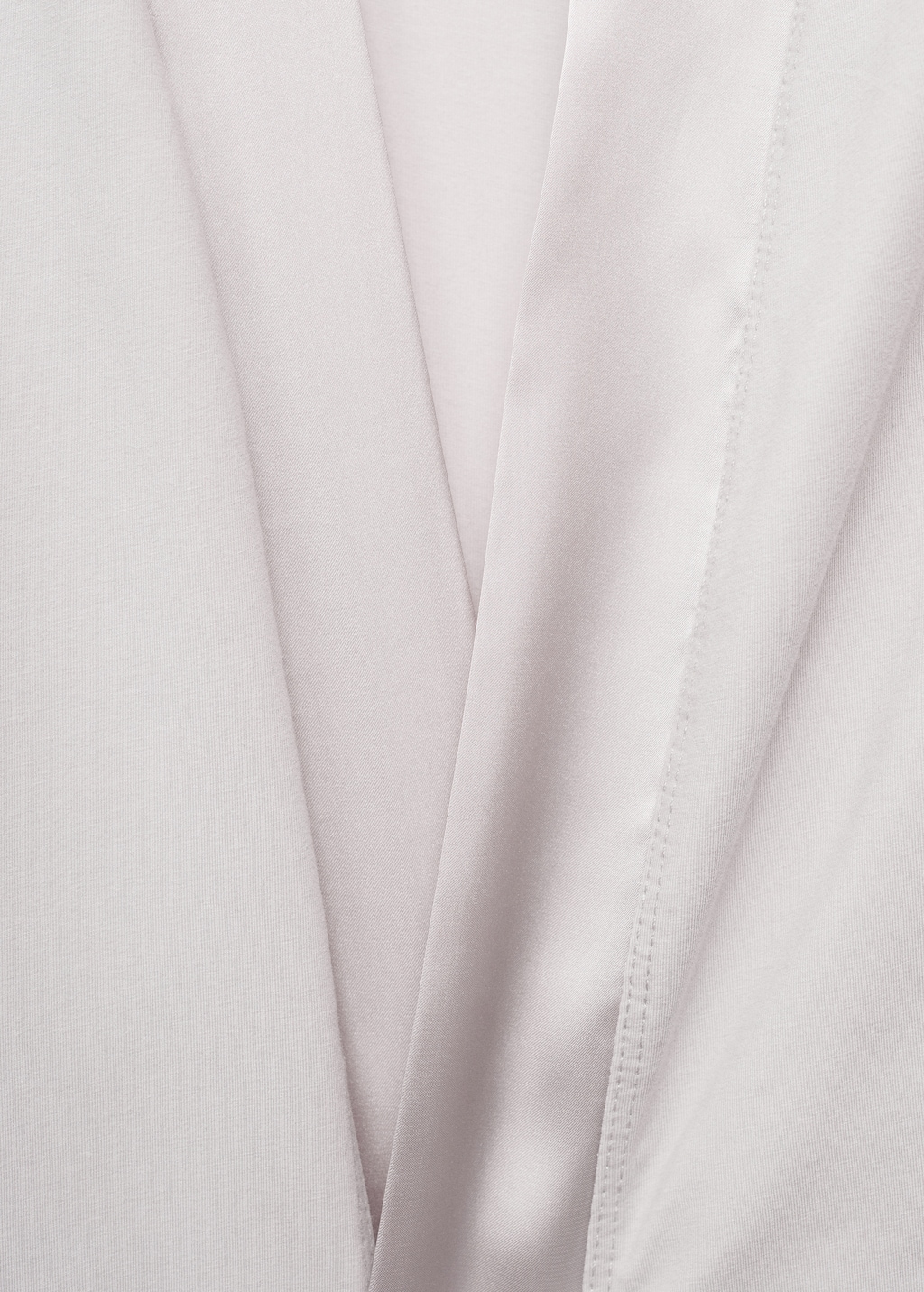 Cotton dressing gown with satin trim