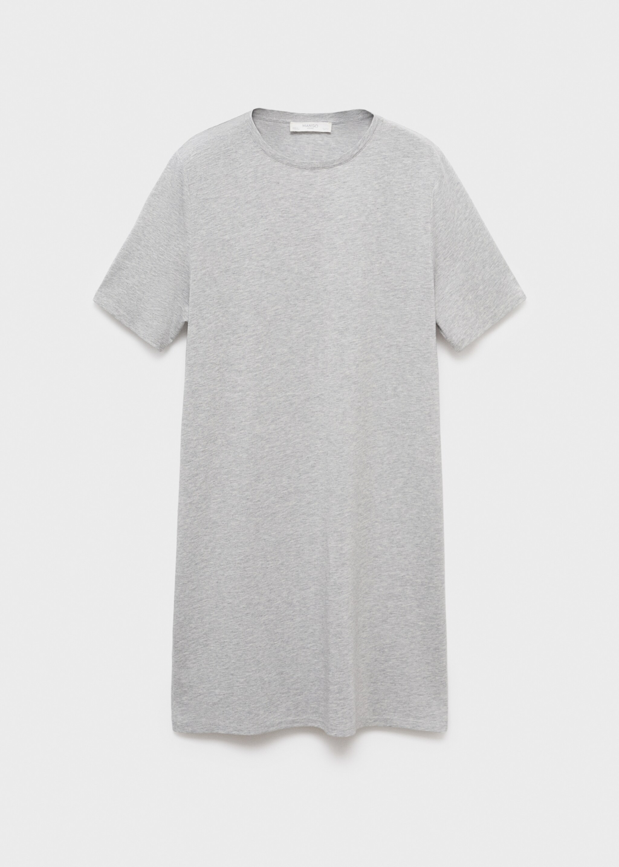 Lyocell cotton nightdress - Article without model, Light/Pastel Grey. Ref: 17091540-00.