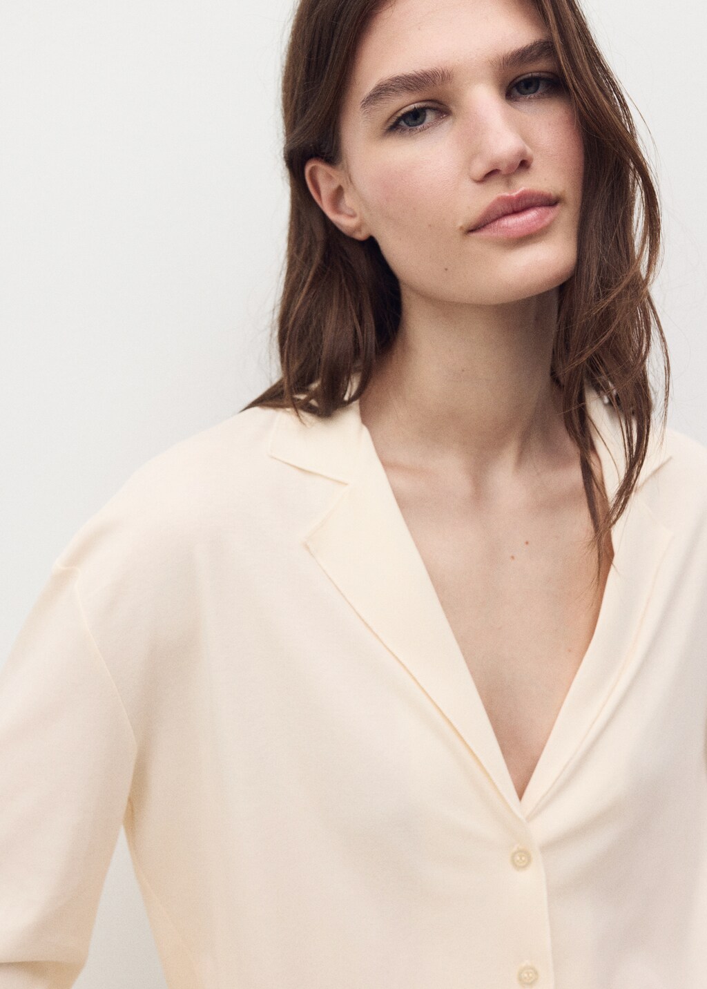 Plain cotton pajama shirt - image 4