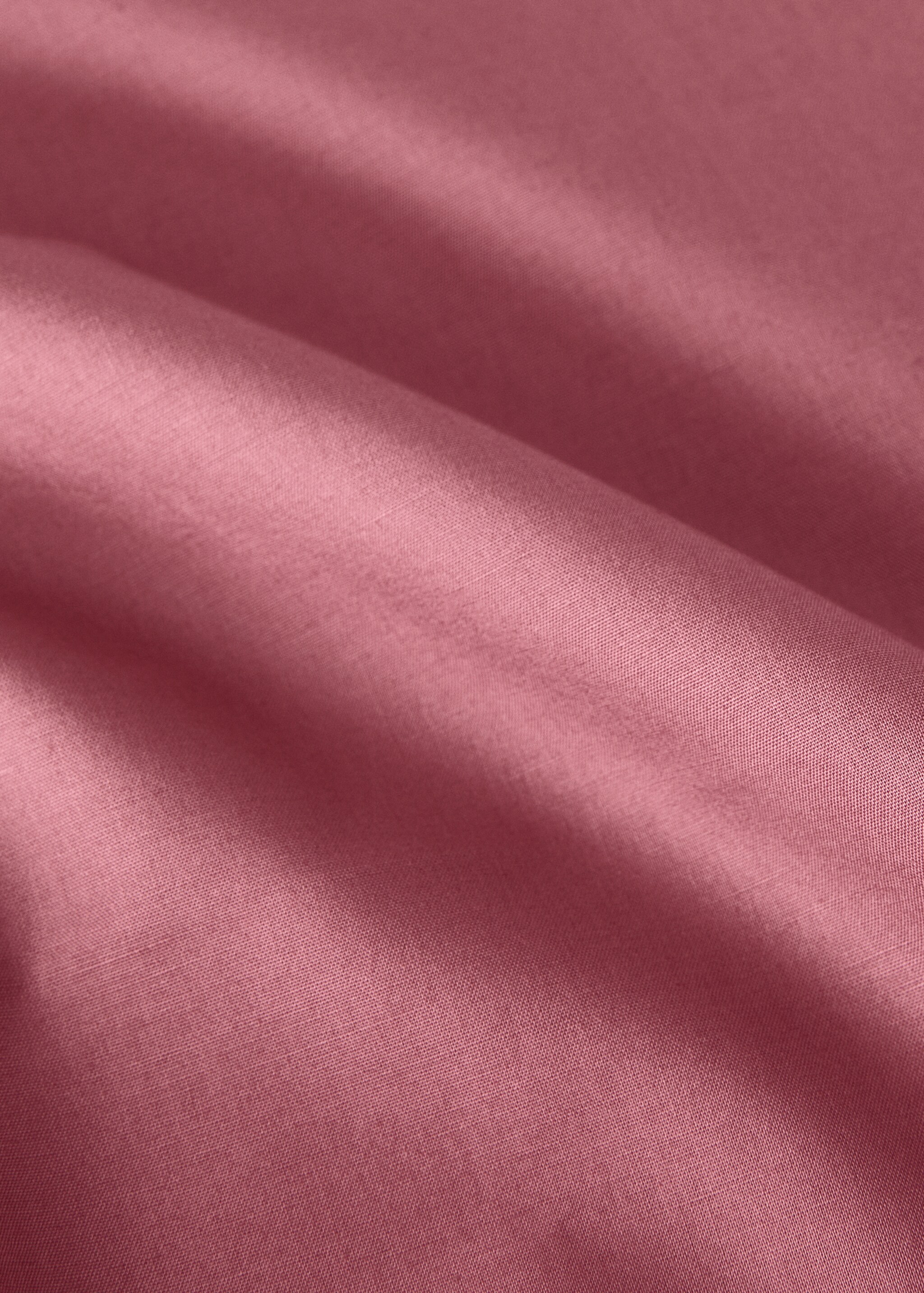 Reversible percale cotton top sheet with contrasting piping for cot - Details of the article 2, Pink. Ref: 17091544-00.