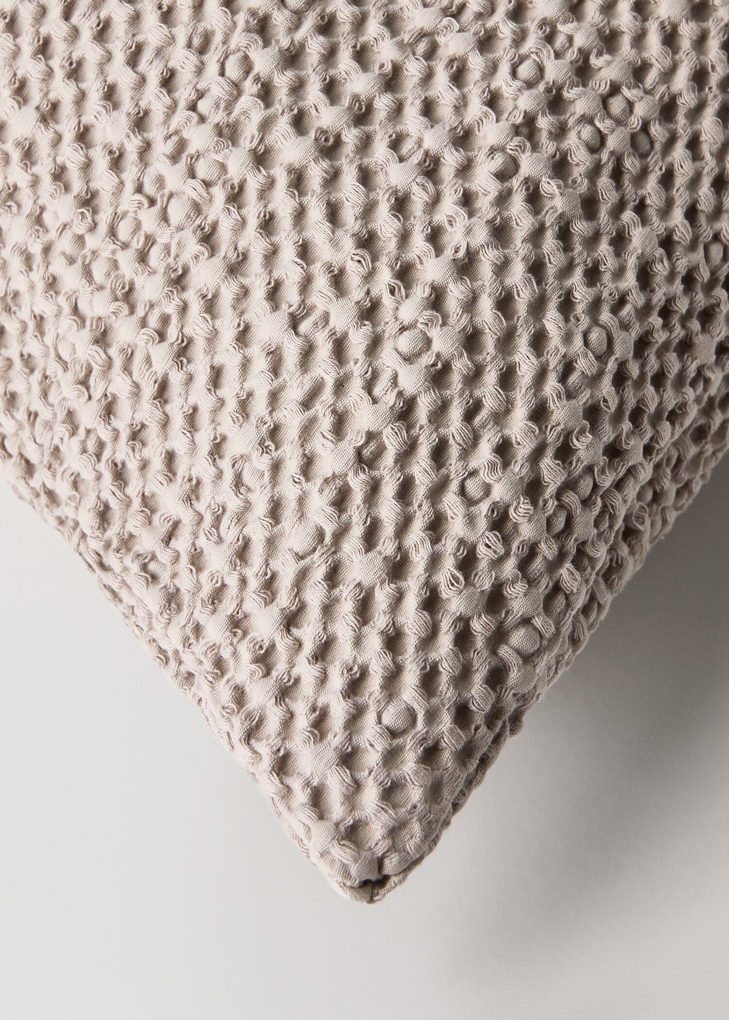 Children’s waffle-cotton garment-dyed cushion cover  40x40cm - Details of the article 1