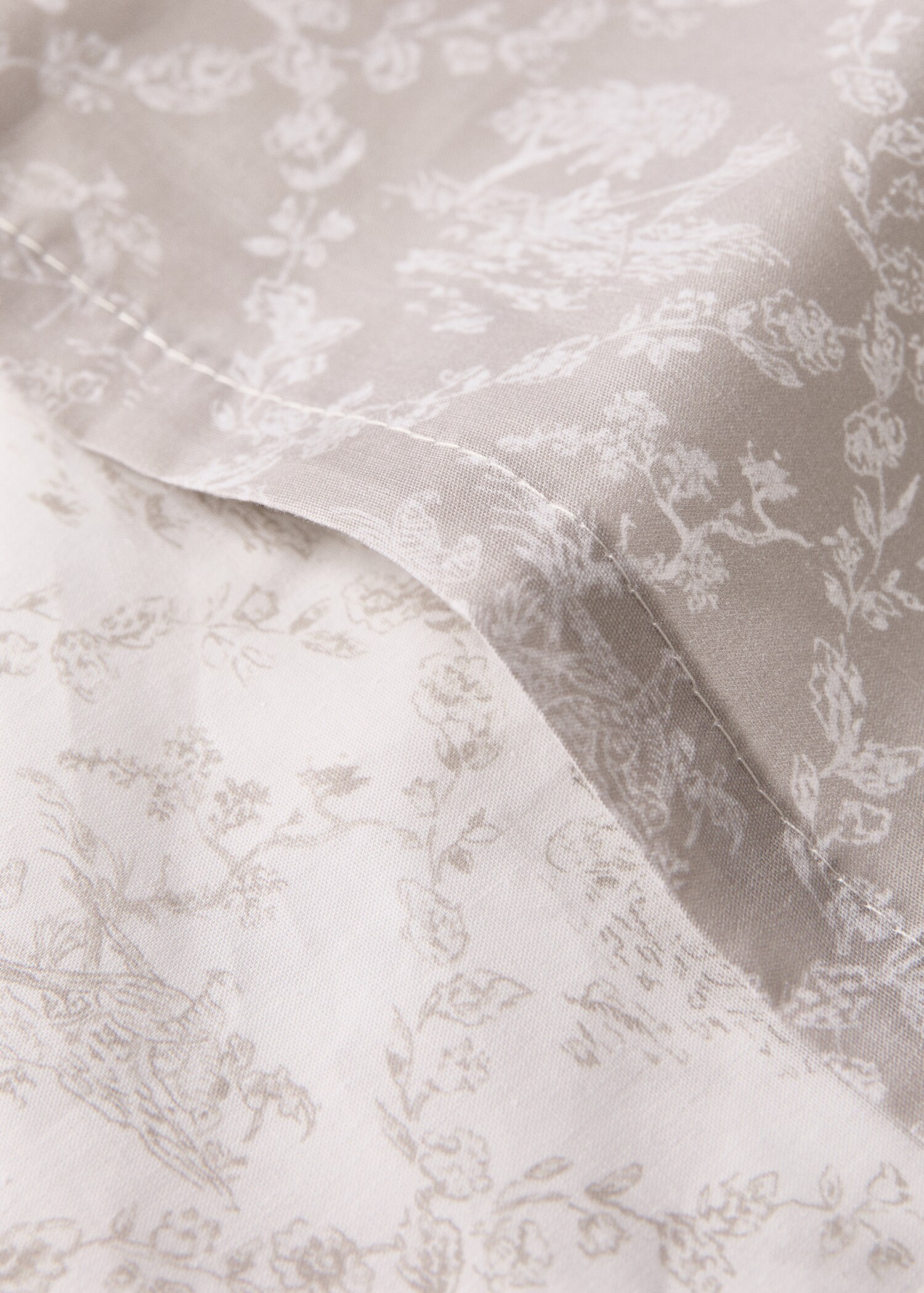 Cot bed duvet cover in percale cotton toile de Jouy - Details of the article 1