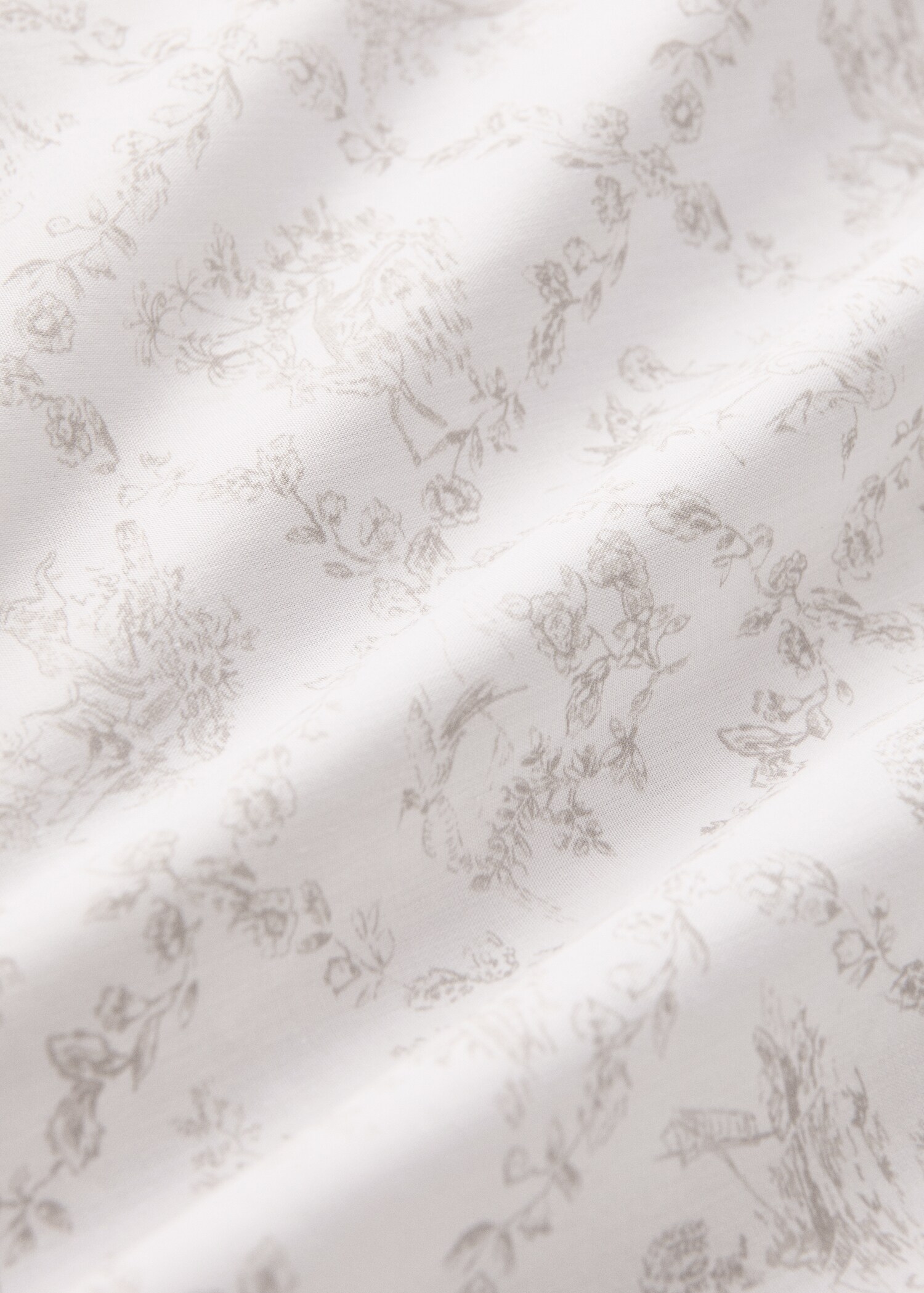 Cot bed duvet cover in percale cotton toile de Jouy - Details of the article 2