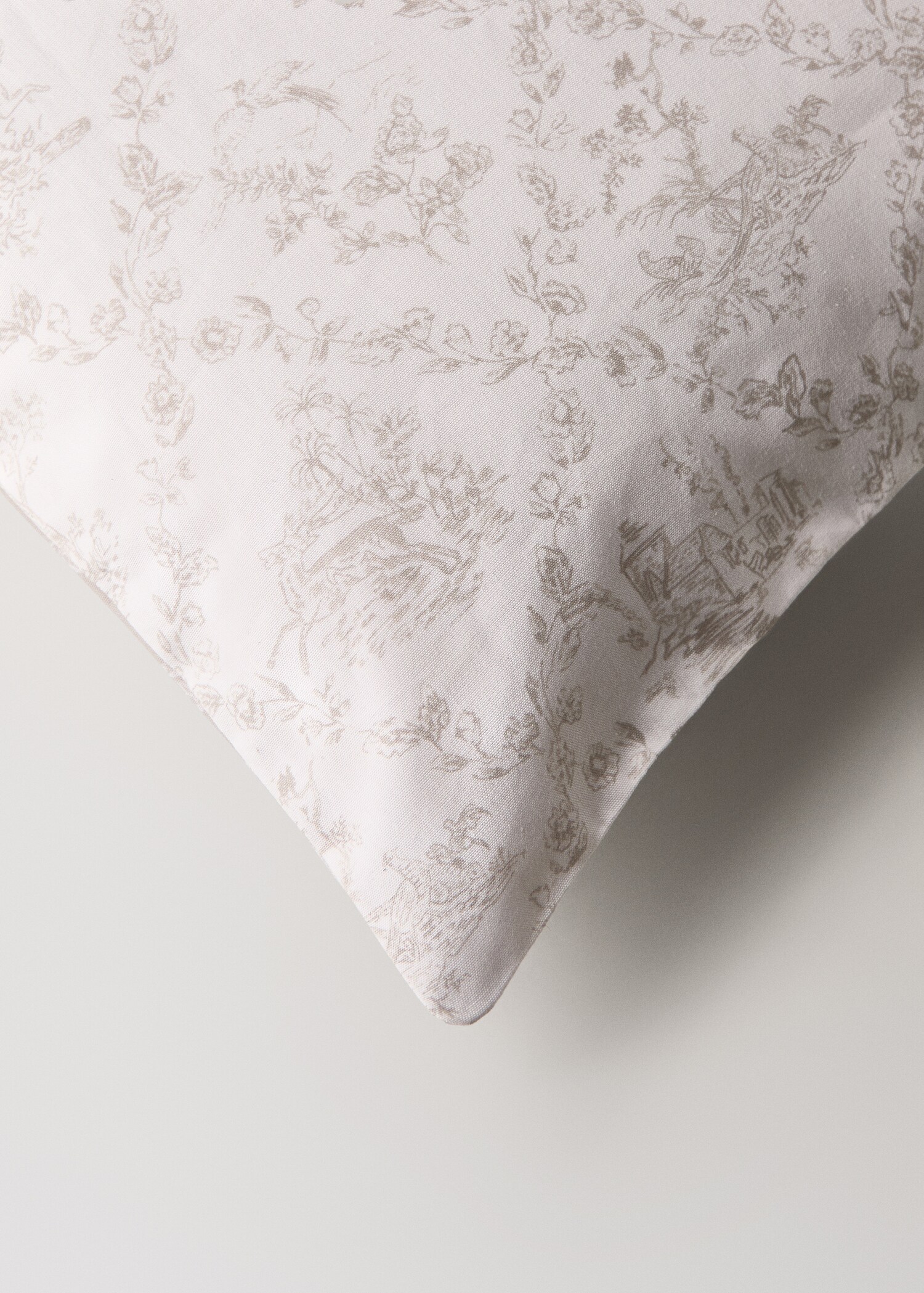 Cot bed duvet cover in percale cotton toile de Jouy - Details of the article 3