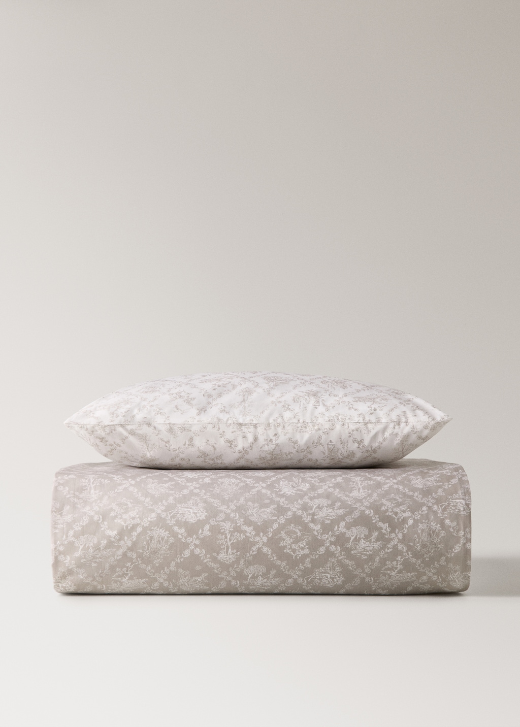 Toile de Jouy percale cotton duvet cover for crib