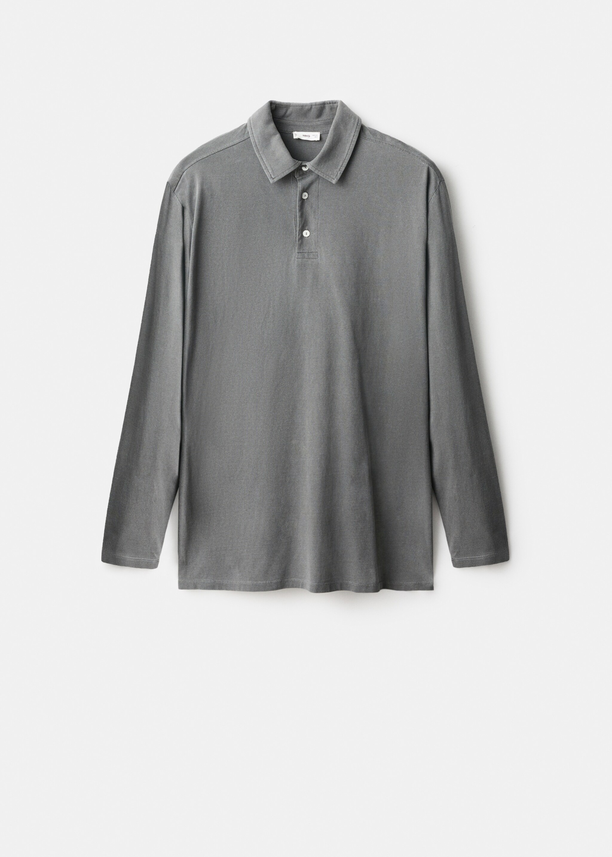 Cotton basic polo shirt - Article without model, Charcoal. Ref: 17091553-00.