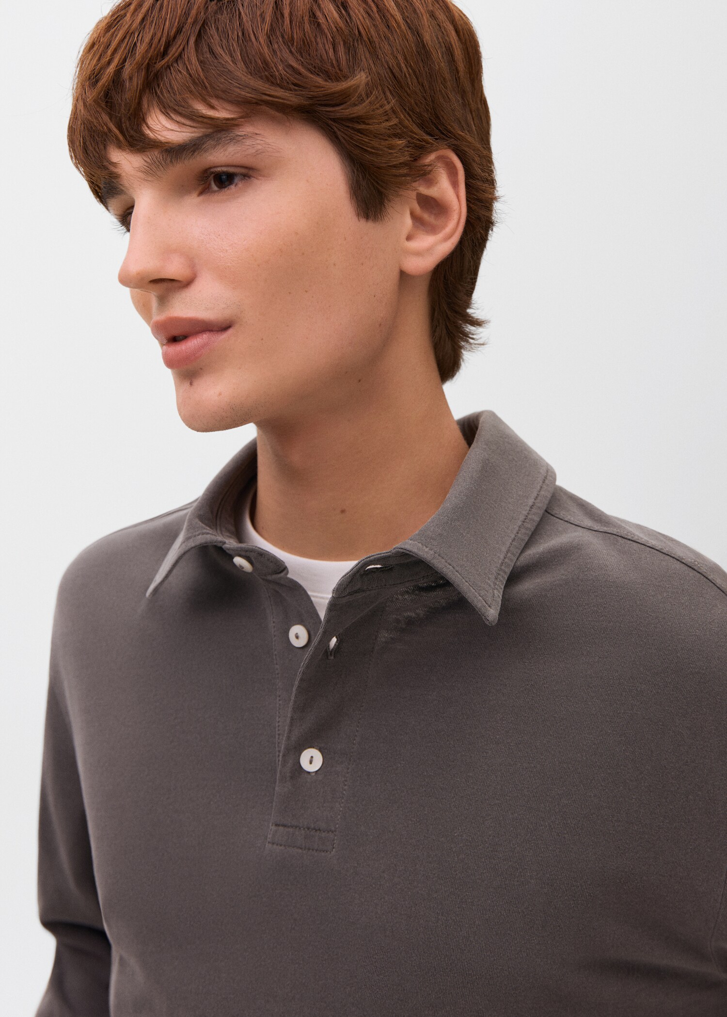 Cotton basic polo shirt - Details of the article 1