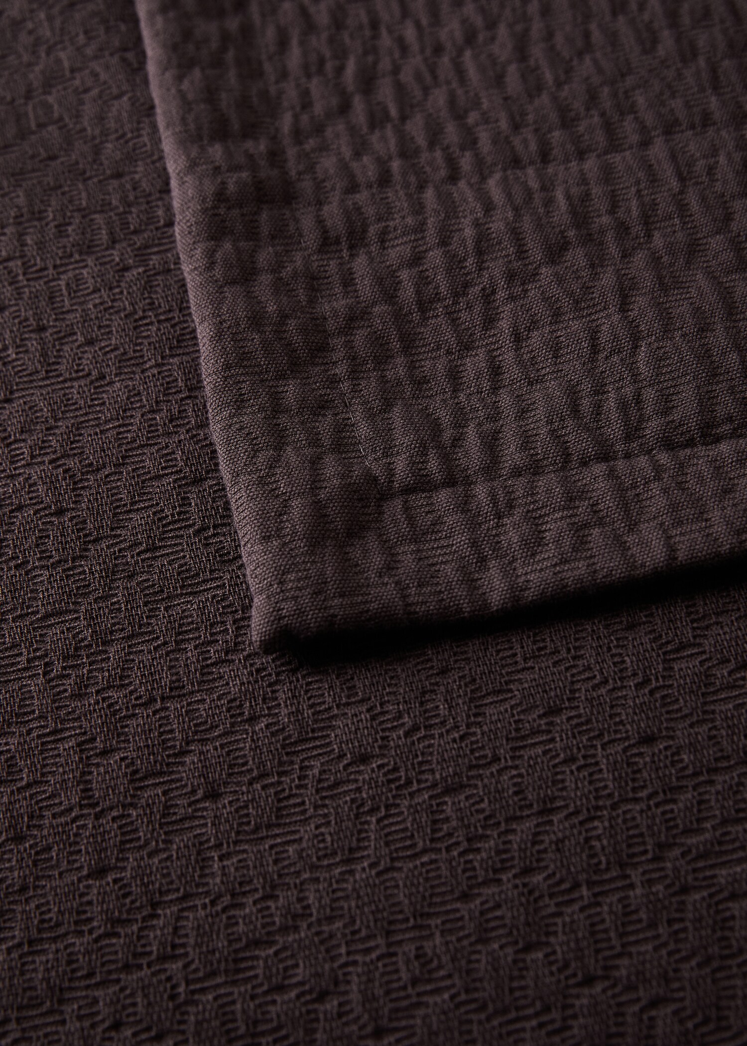 Garment-dyed textured cotton bedspread for 150/160 cm bed - Details of the article 1