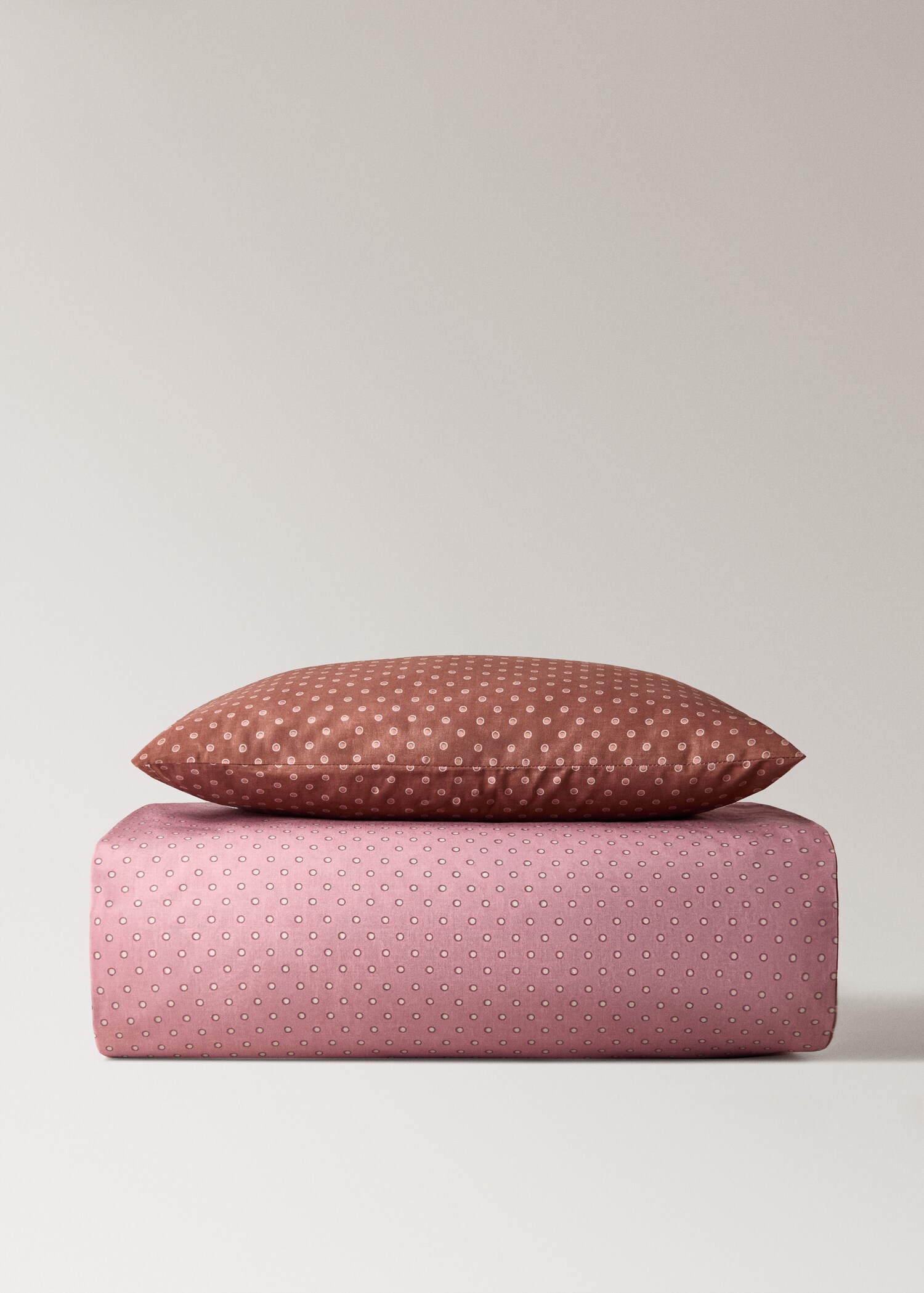 Reversible cotton polka dot cot duvet cover - Article without model