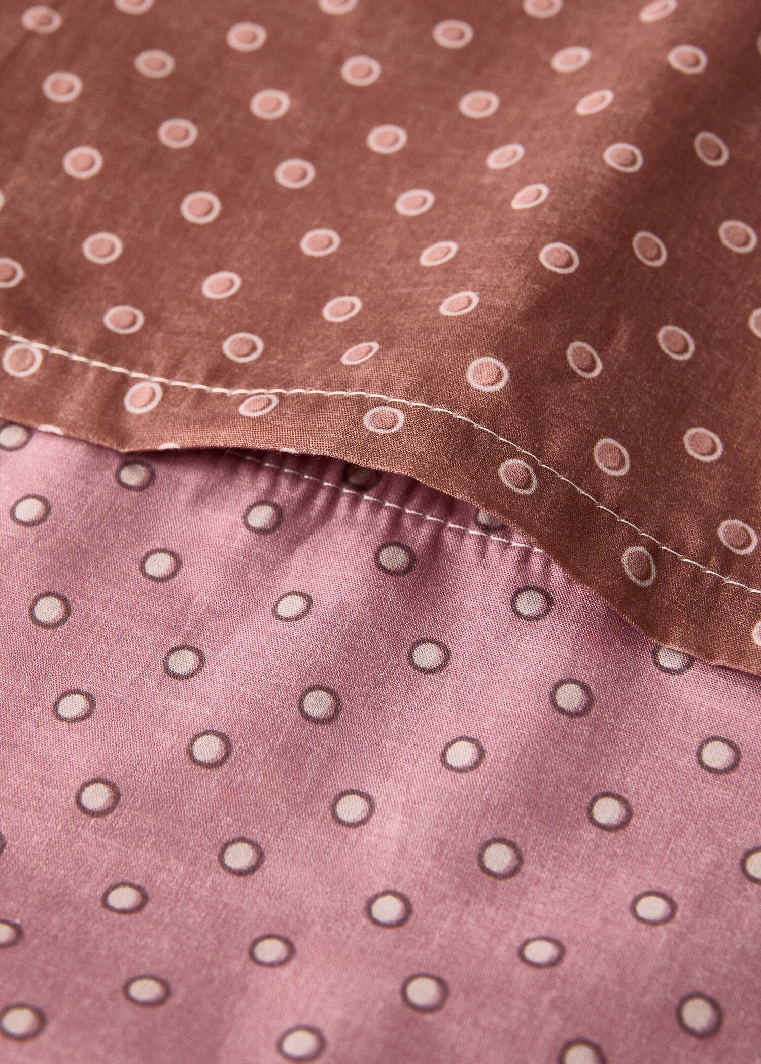 Reversible cotton polka dot cot duvet cover - Details of the article 1