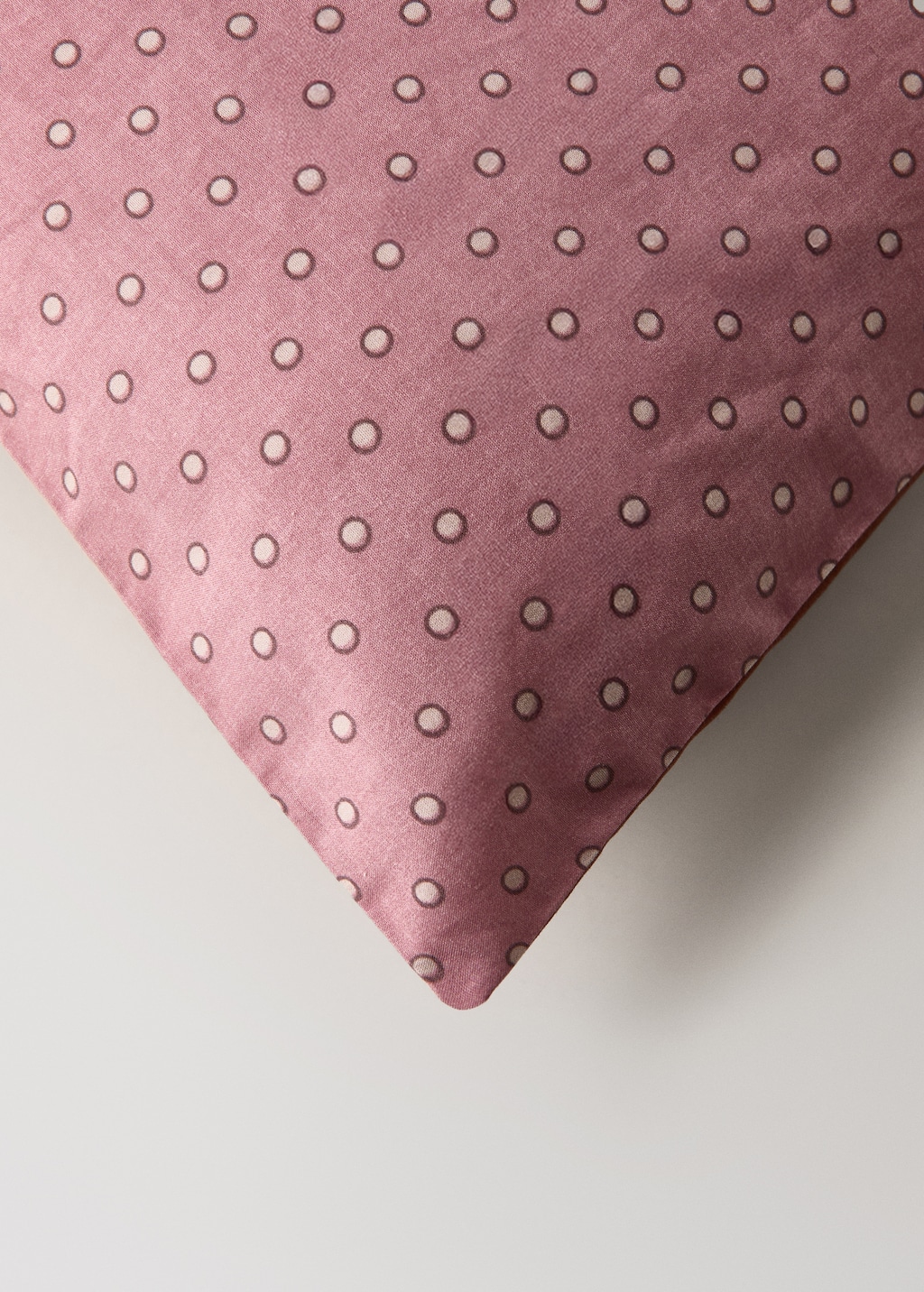 Reversible cotton polka-dot duvet cover for crib