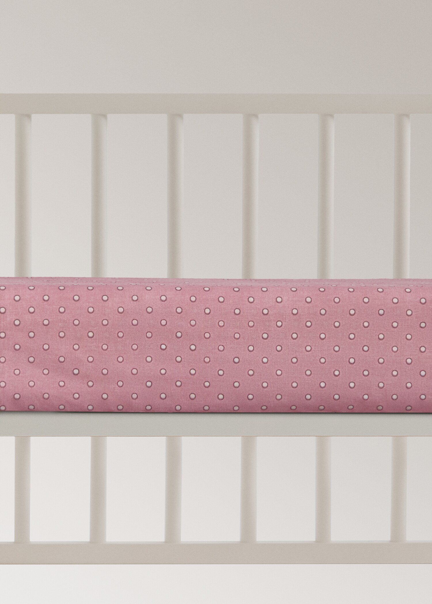 Cot bed fitted sheet cotton polka dot - Article without model