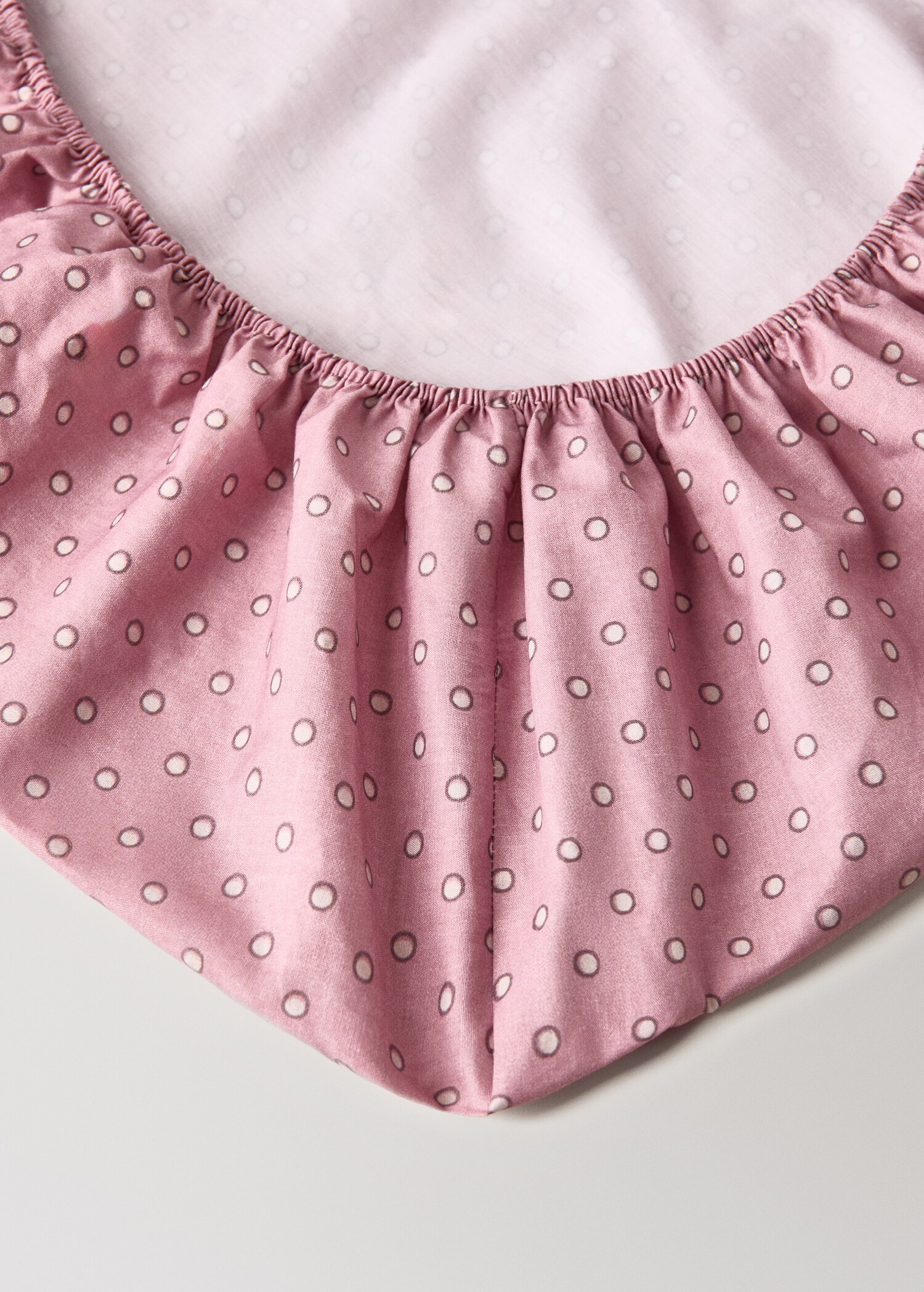 Cot bed fitted sheet cotton polka dot - Details of the article 1