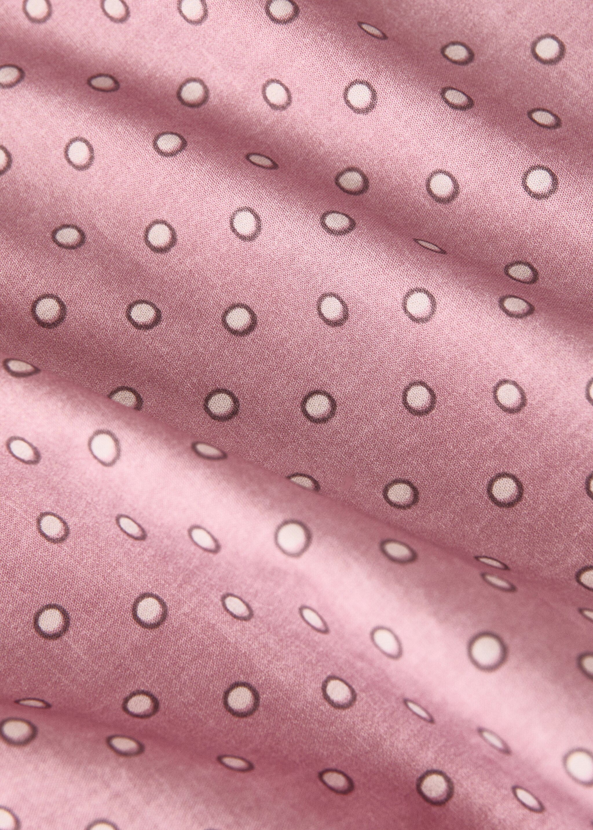 Cotton polka-dot fitted sheet for cot - Details of the article 2, Pink. Ref: 17091558-00.