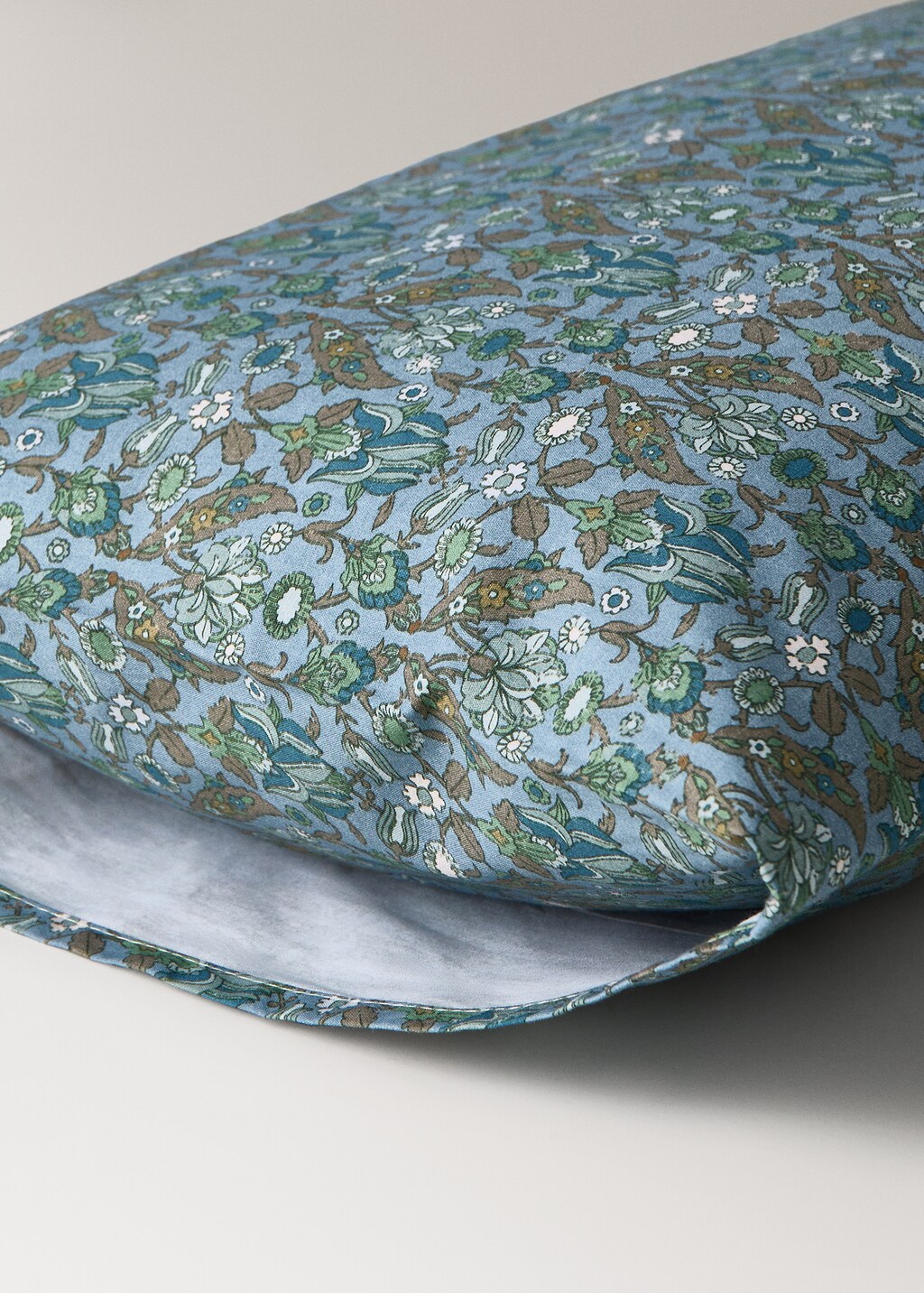 Percale cotton children's pillowcase with small floral print 30x50 cm