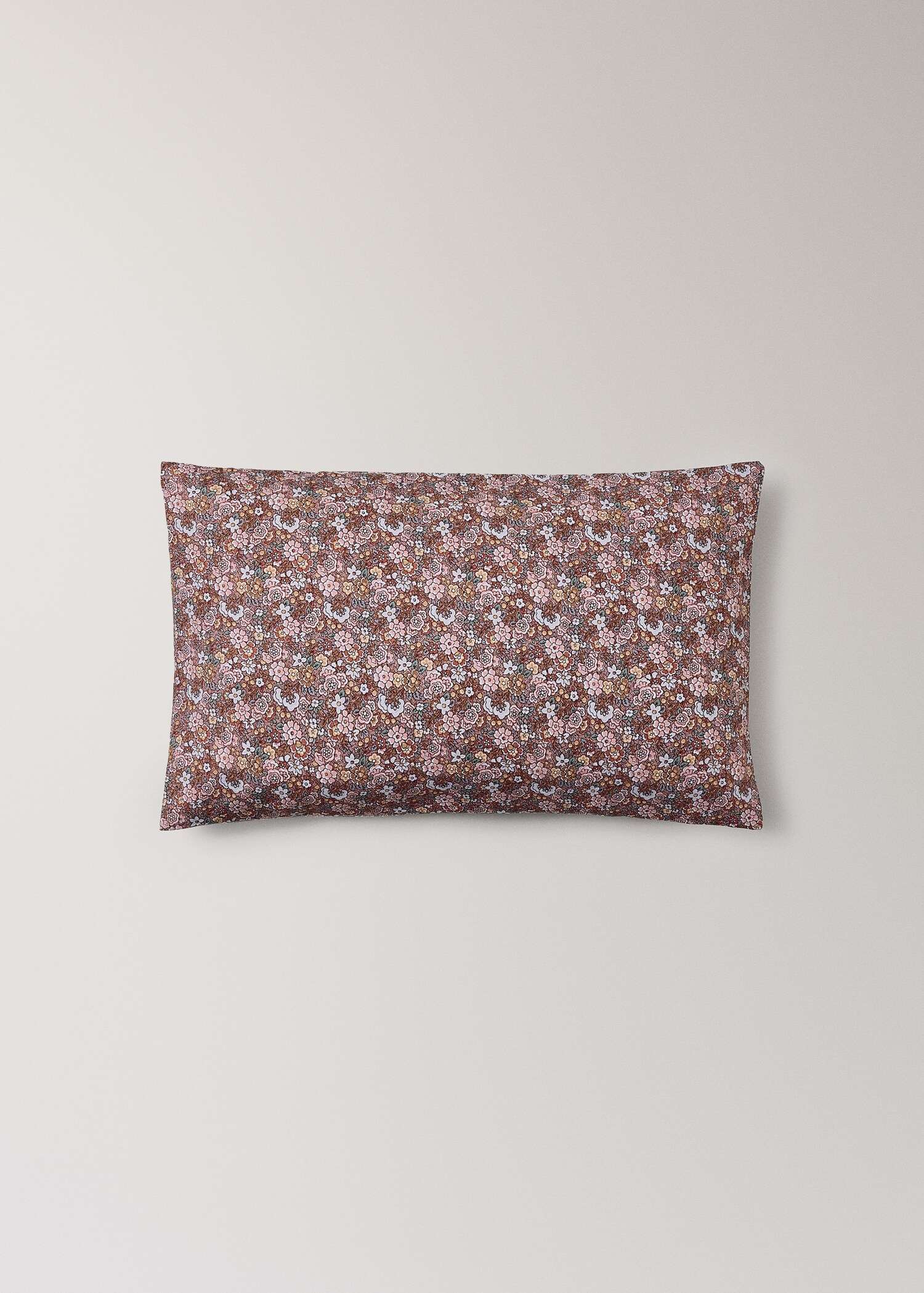 Children's pillowcase in small floral printed cotton percale 30x50 cm - Article without model