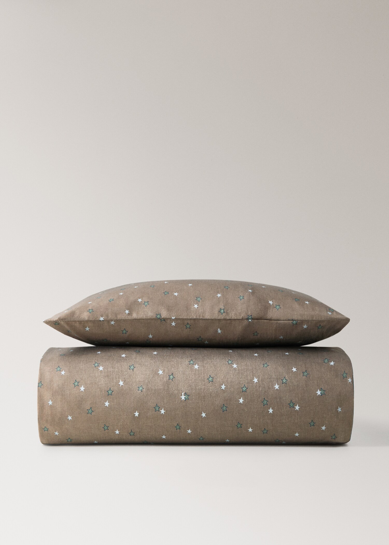 Housse de couette berceau percale de coton réversible étoiles - Article sans modèle