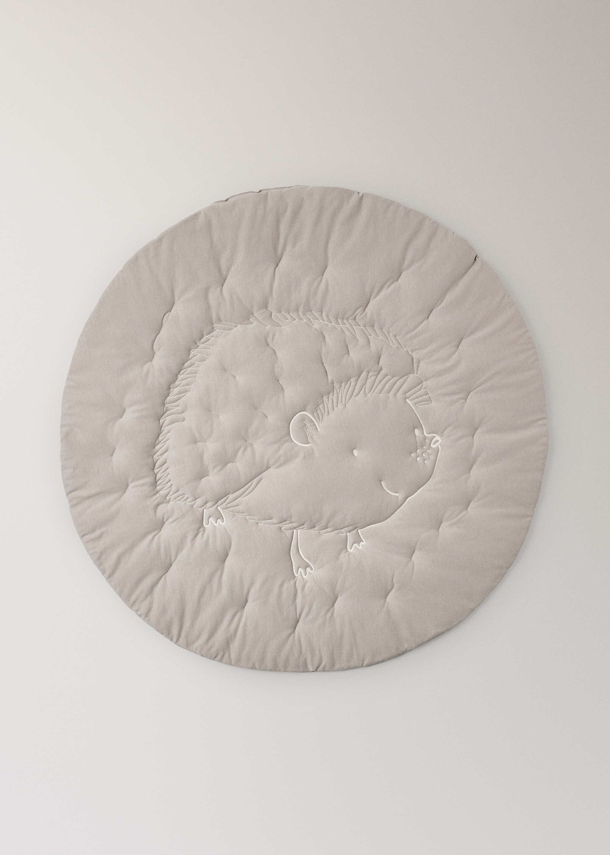 Padded hedgehog children's rug - Article without model, Grey. Ref: 17091568-00.