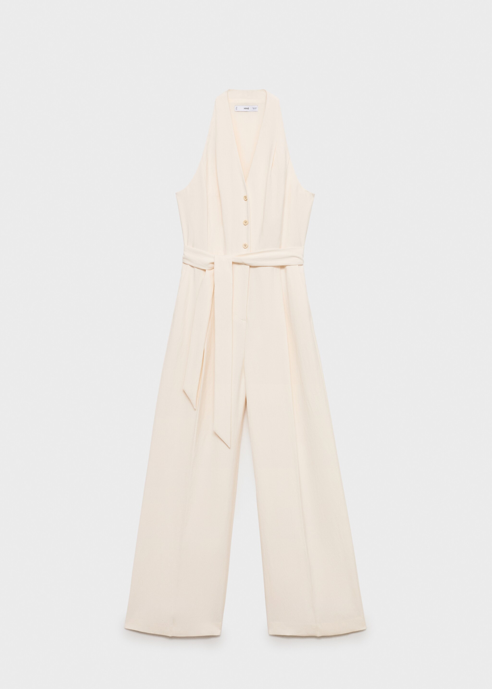 Halternek jumpsuit met ceintuur - Artikel zonder model