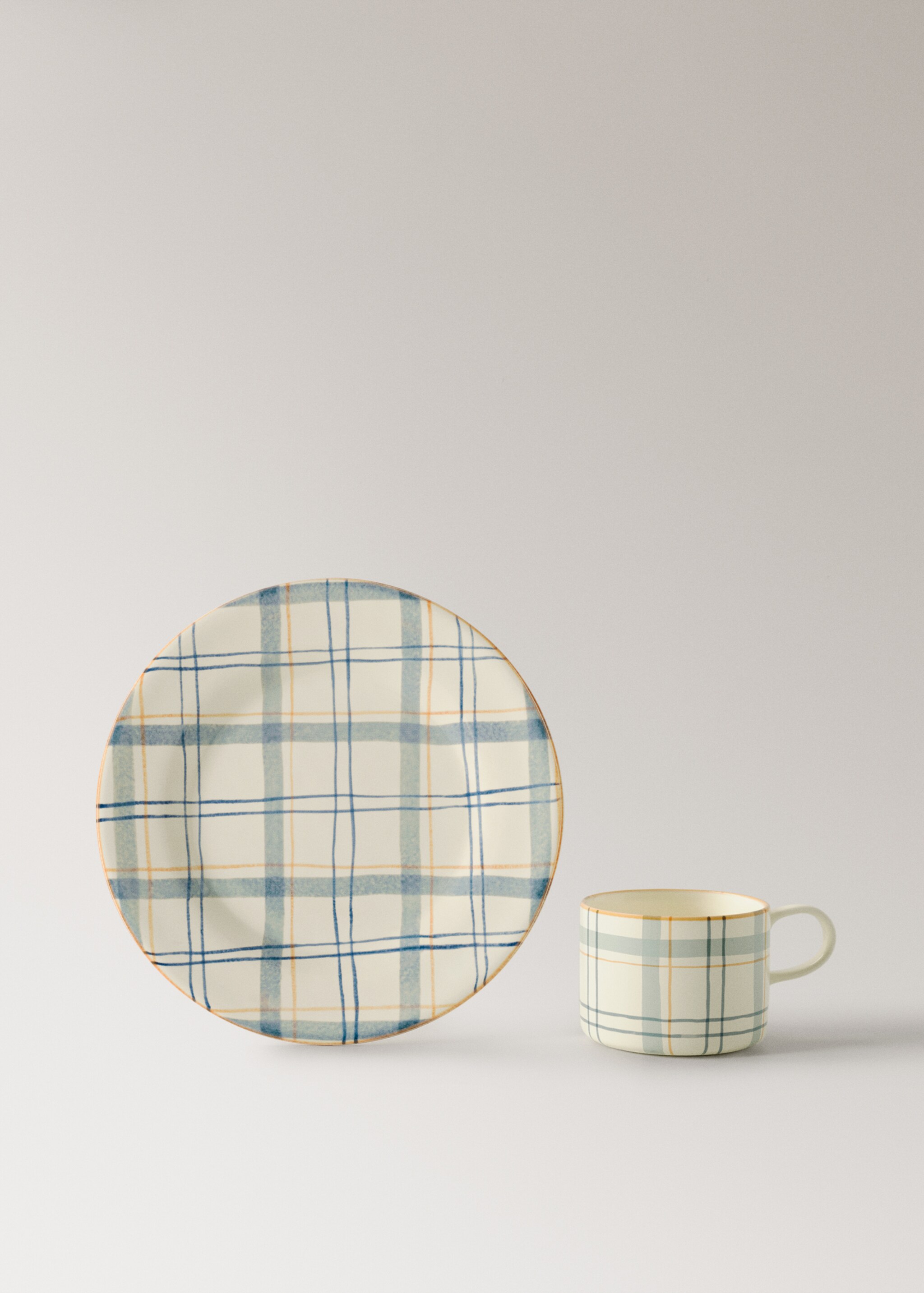Hand-painted stoneware mug - Details of the article 3, Night Blue. Ref: 17092032-00.
