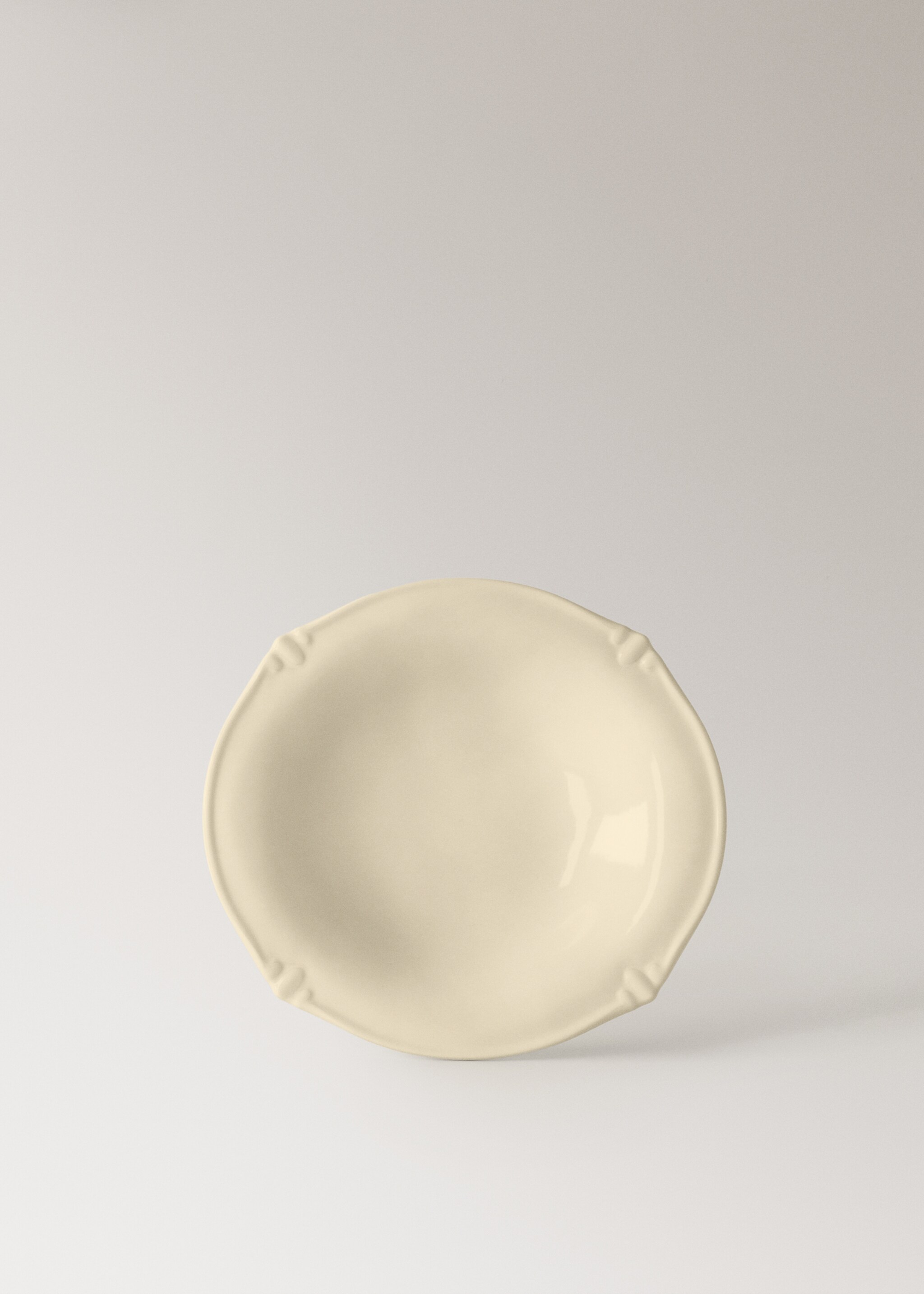 Oval stoneware soup plate - Artikel zonder model, Ecru. Ref: 17092034-00.