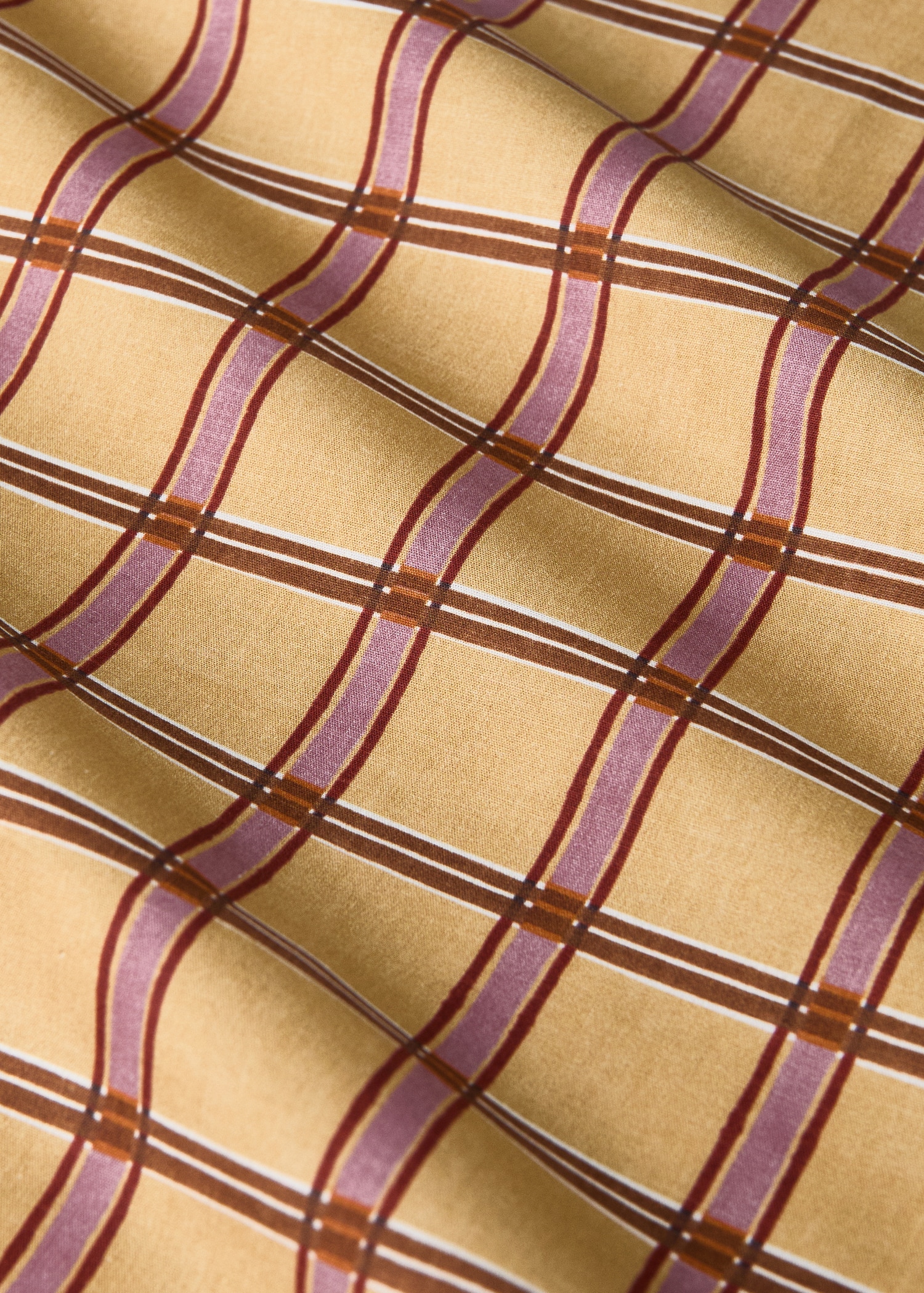Reversible percale cotton check-print duvet cover for crib - Details of the article 2