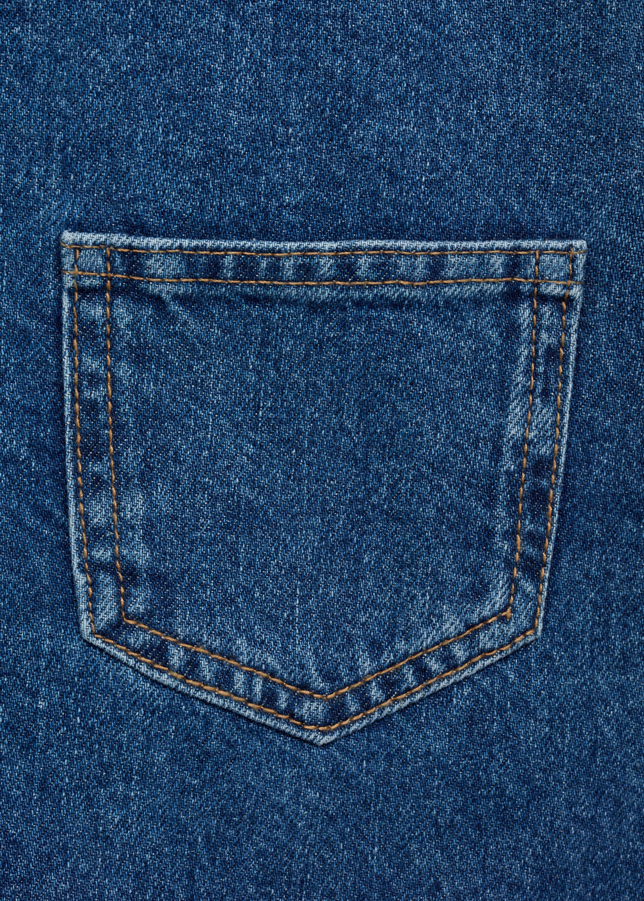 Short denim pinafore - Details of the article 0