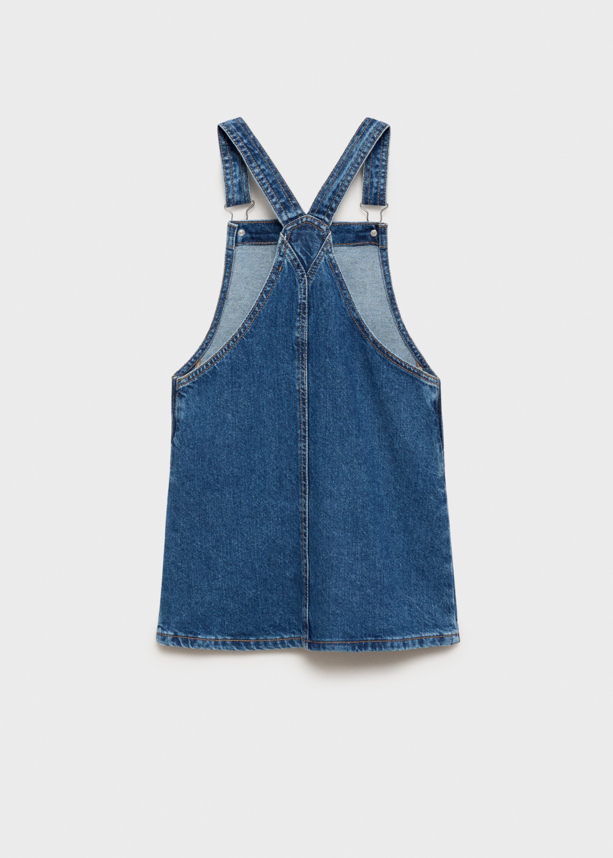 Short denim pinafore - Reverse of the article