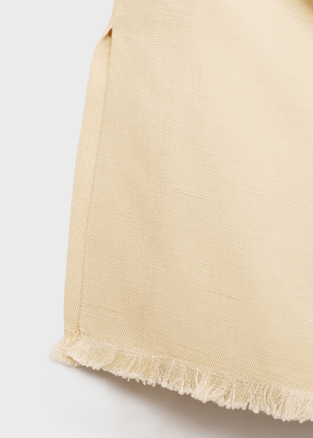 Strapless linen-blend top