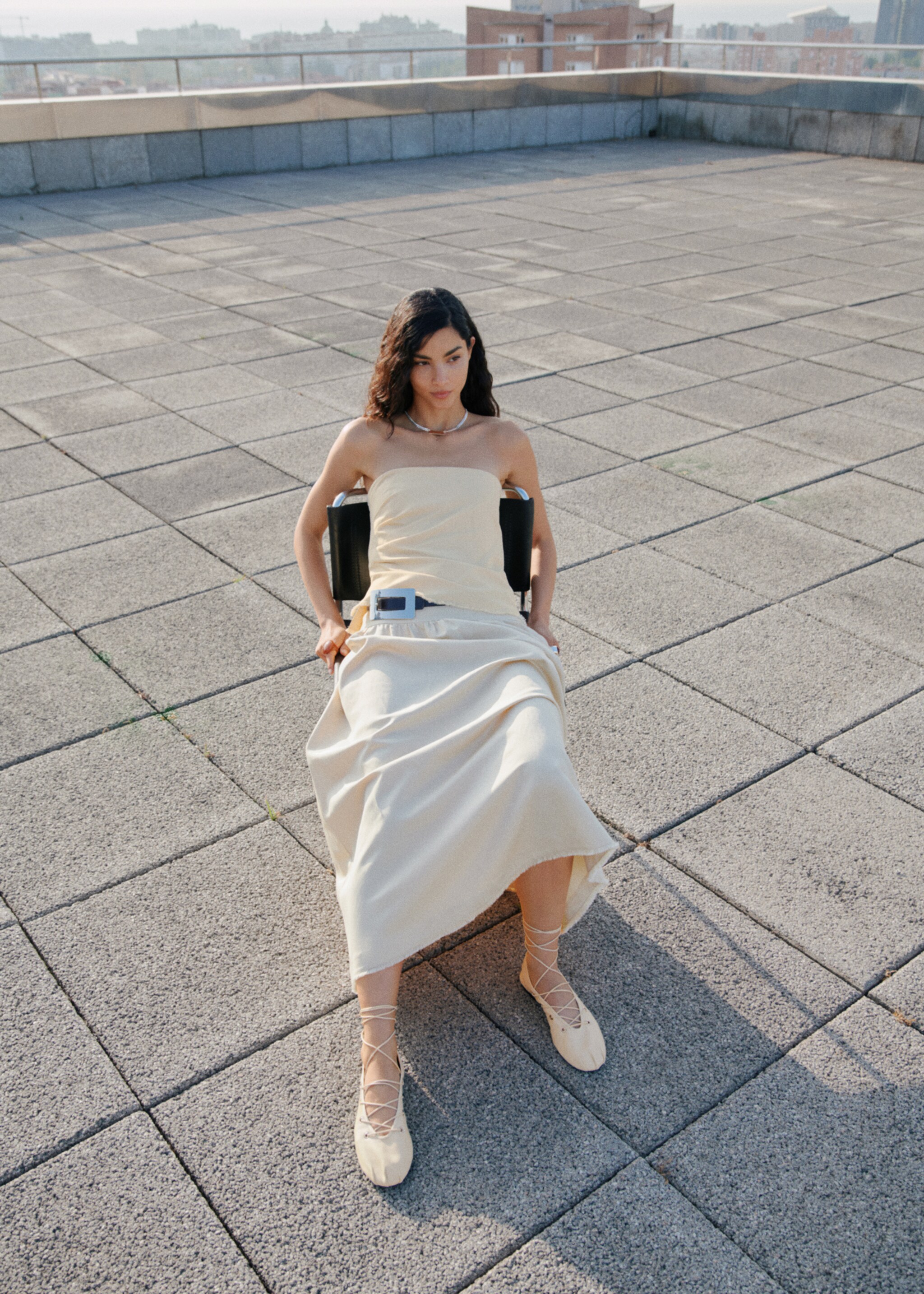 Top en lin mélangé bustier - Détail de l'article 2