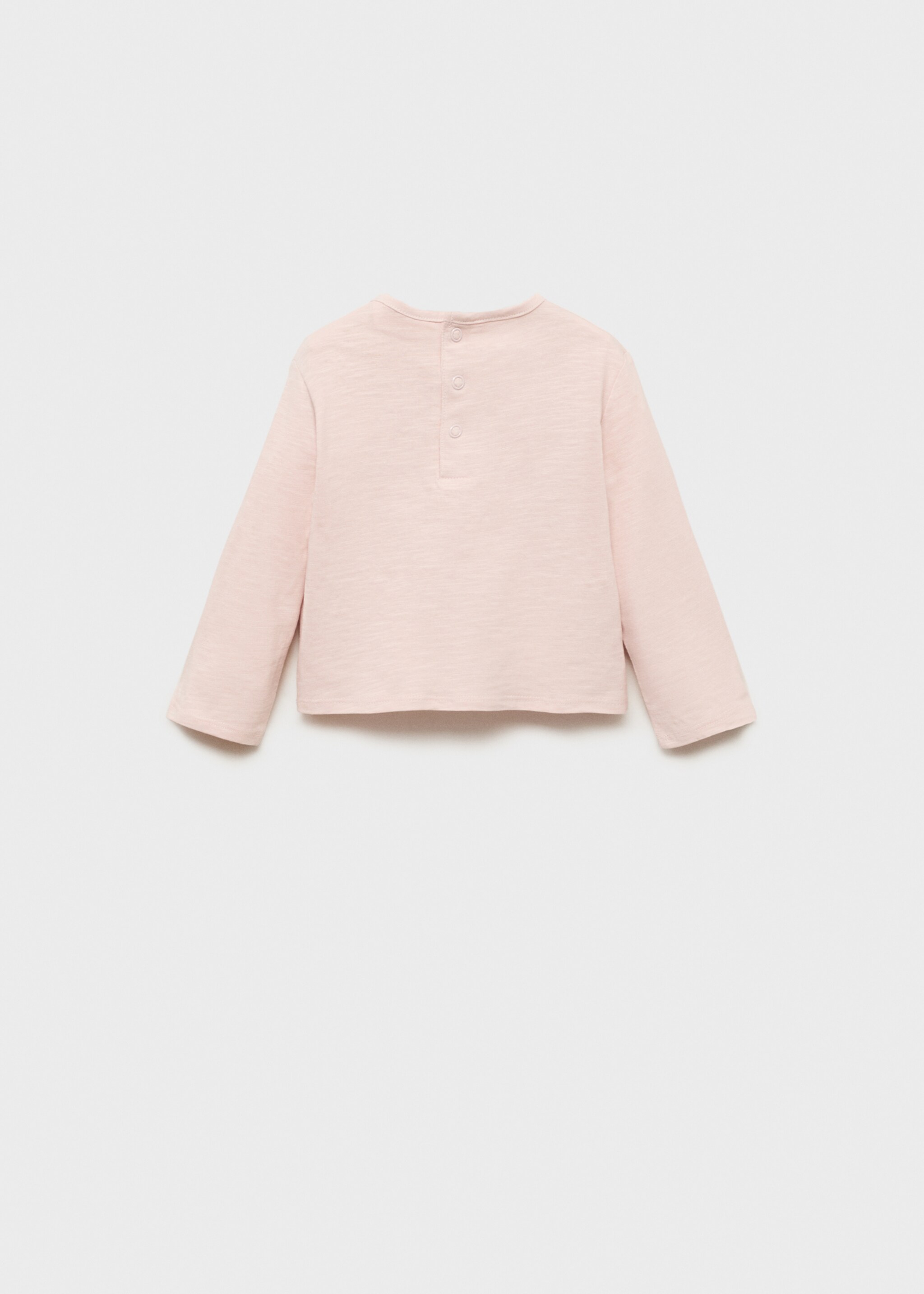 Pocket cotton T-shirt - Reverse of the article, Pink. Ref: 17092538-00.