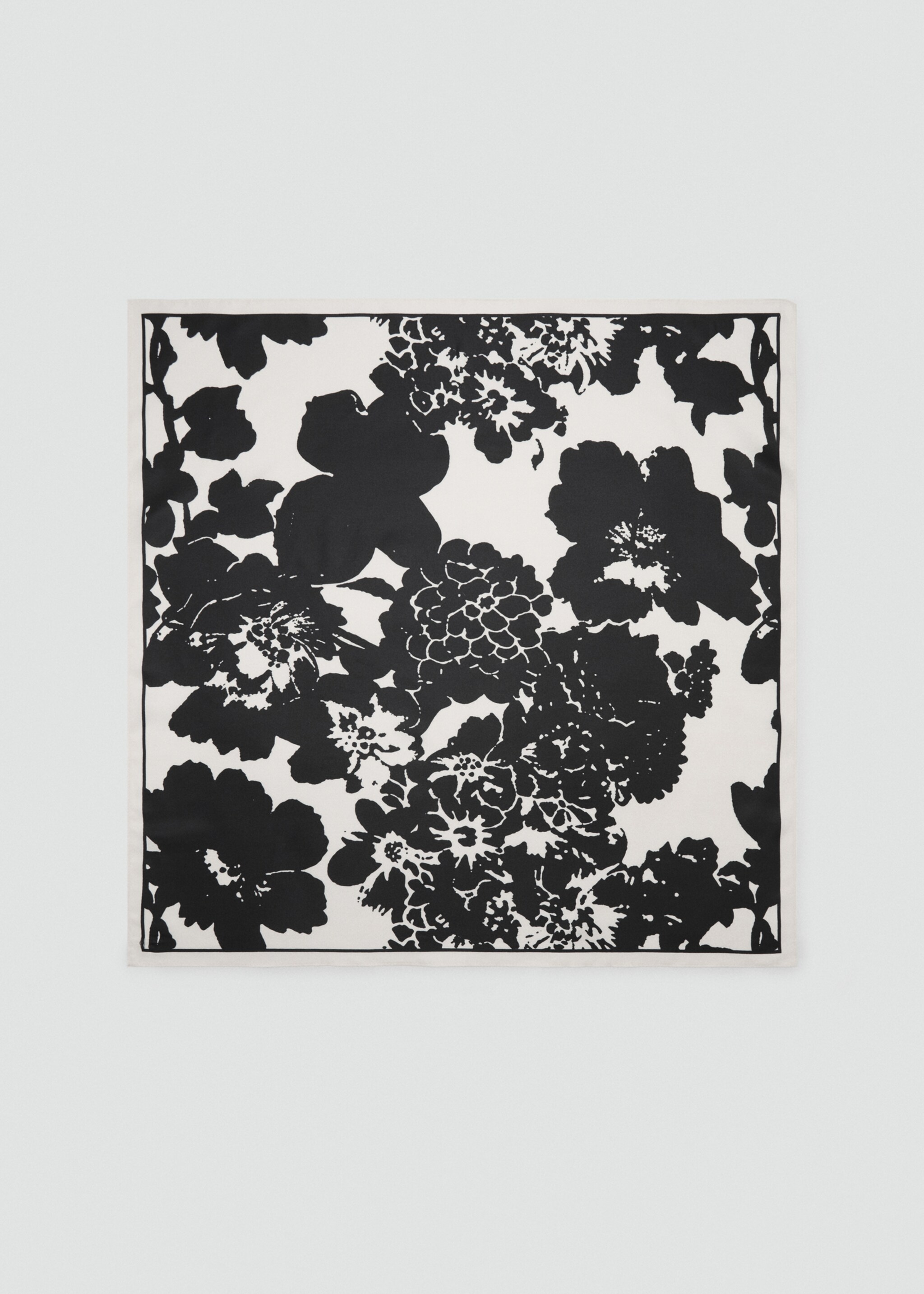 Floral-print satin scarf - Article without model